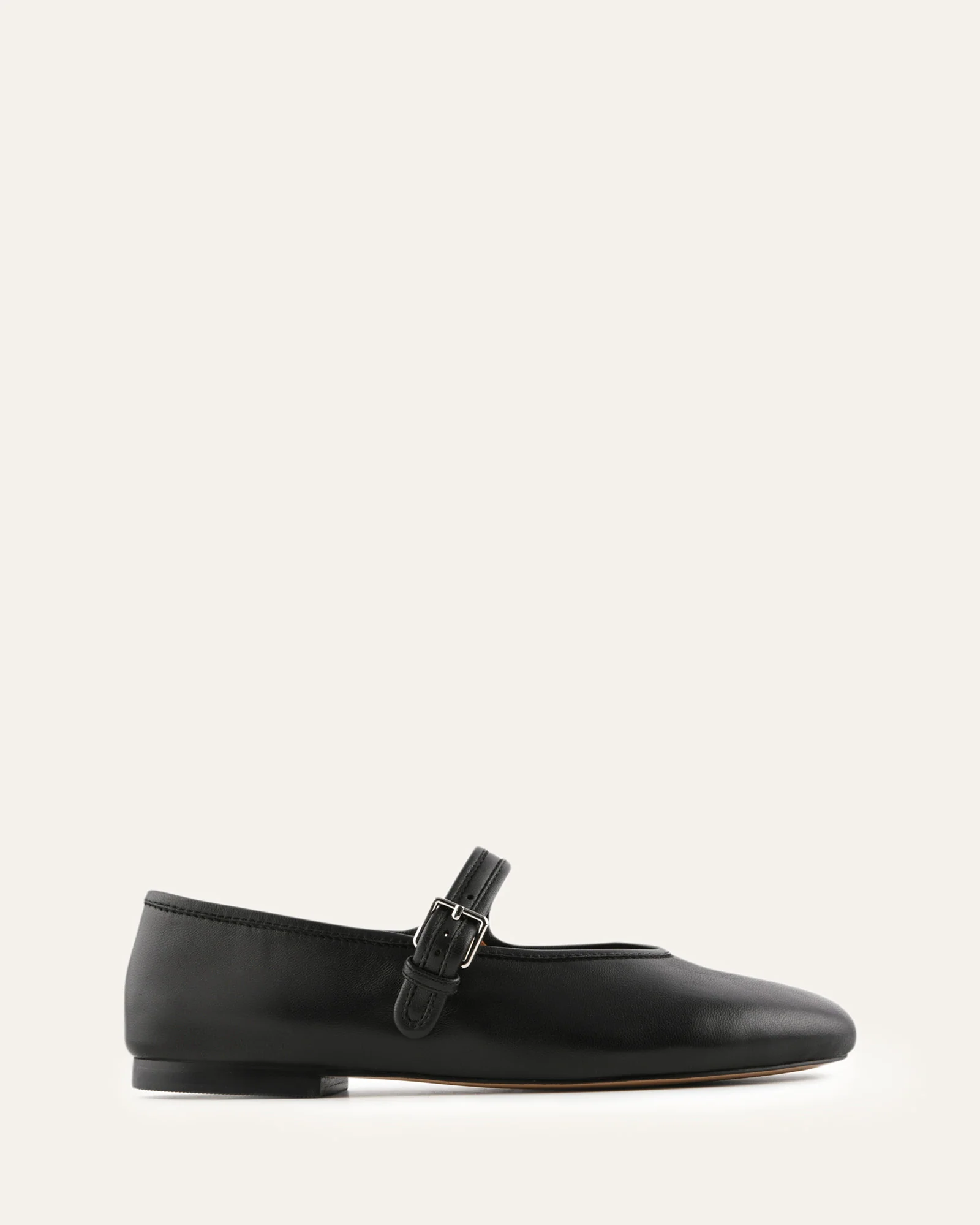 LENNY CASUAL FLATS BLACK LEATHER