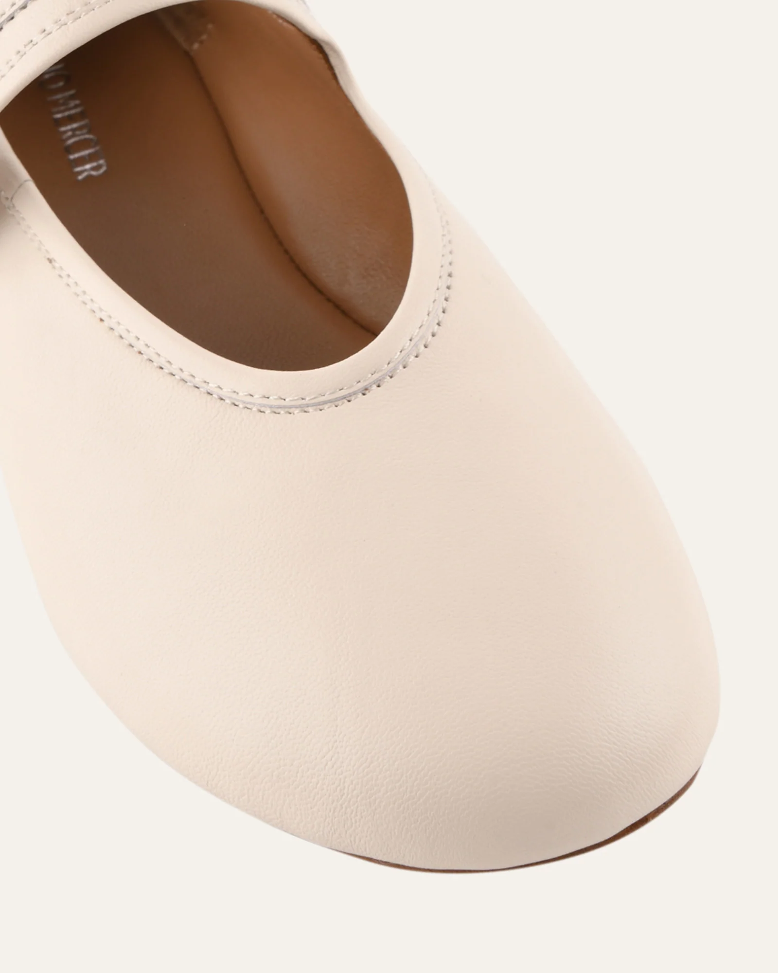 LENNY CASUAL FLATS OFF WHITE LEATHER - Image 4