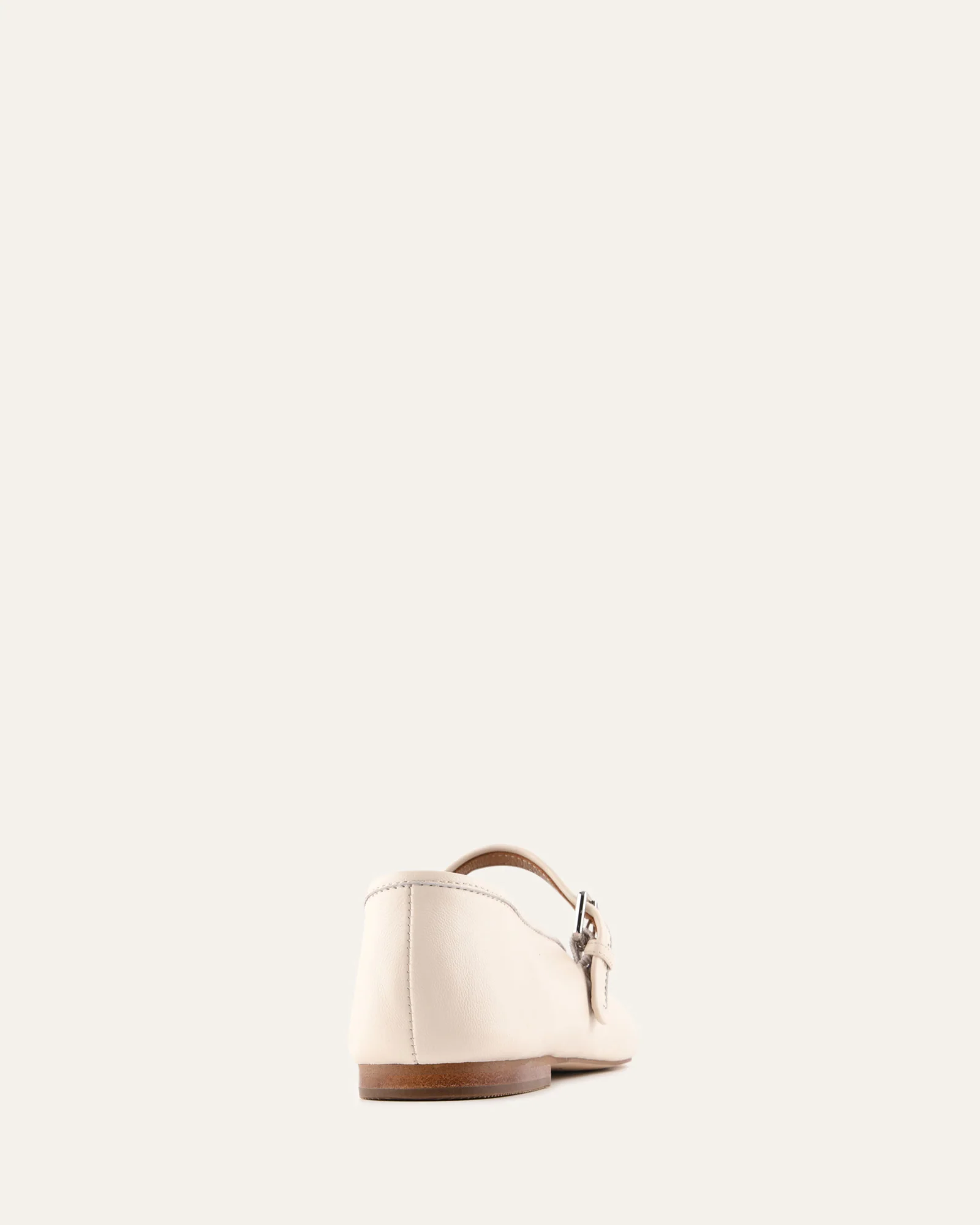 LENNY CASUAL FLATS OFF WHITE LEATHER - Image 5