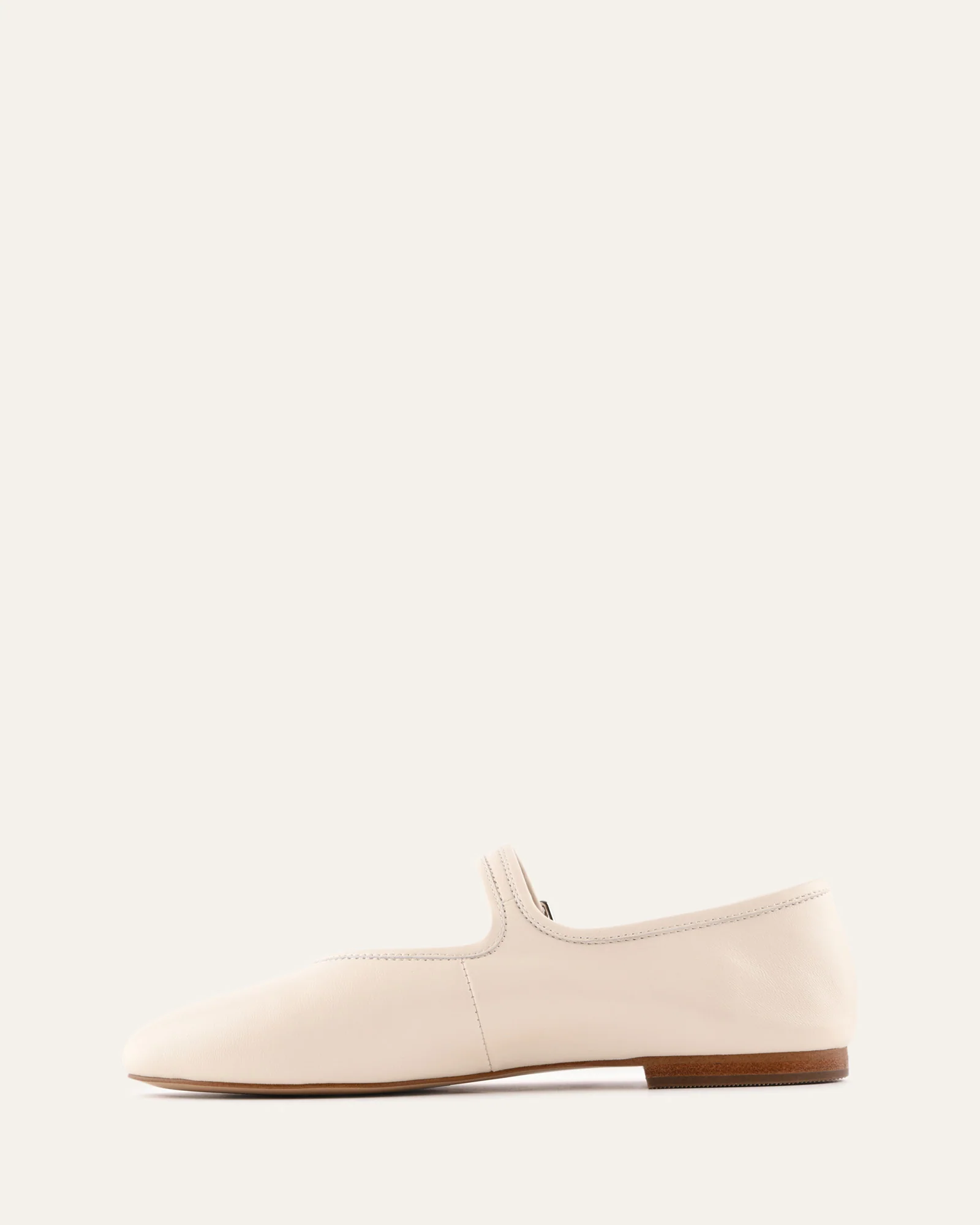 LENNY CASUAL FLATS OFF WHITE LEATHER - Image 6