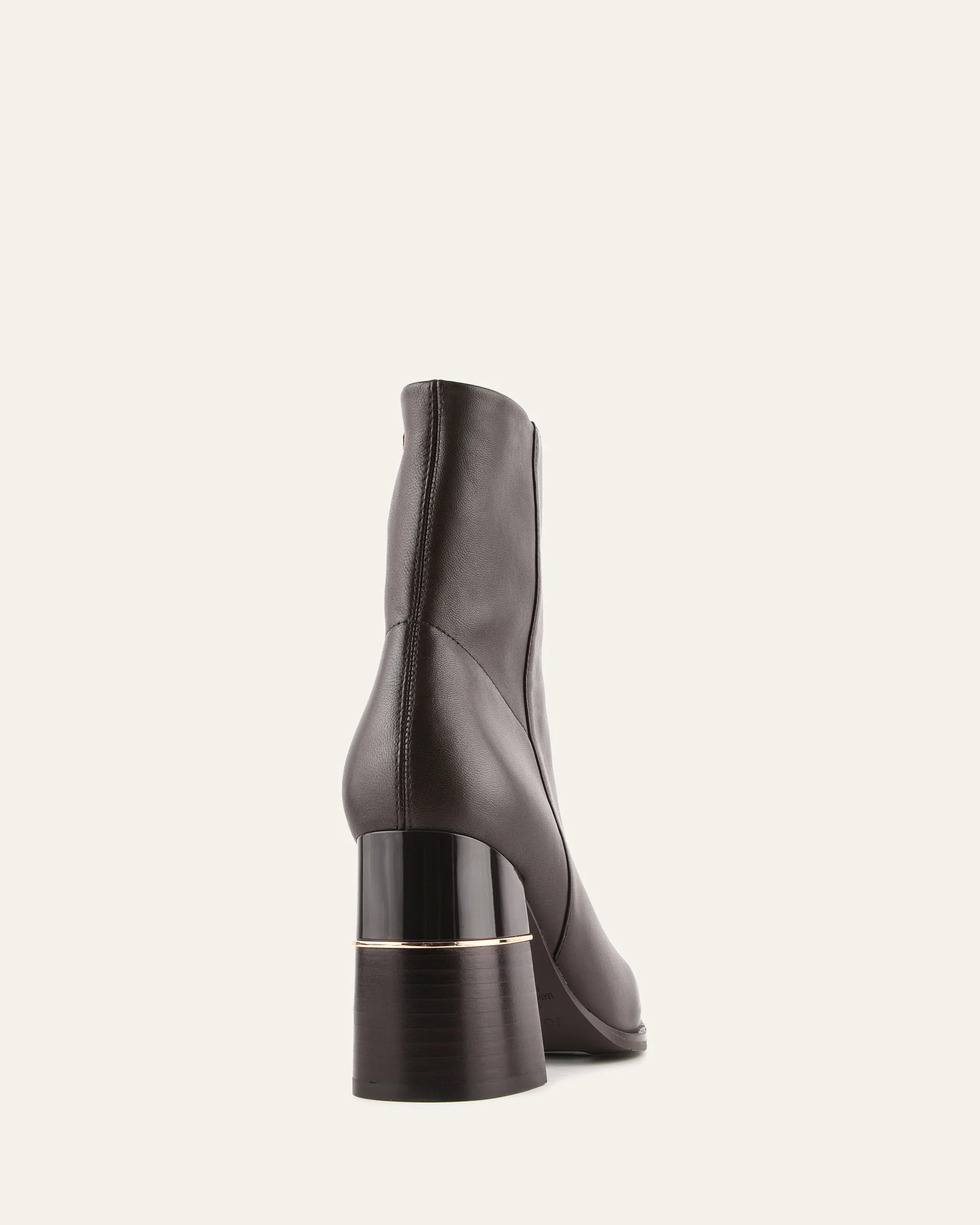 LEVI HIGH ANKLE BOOTS BITTER CHOC LEATHER - Image 4