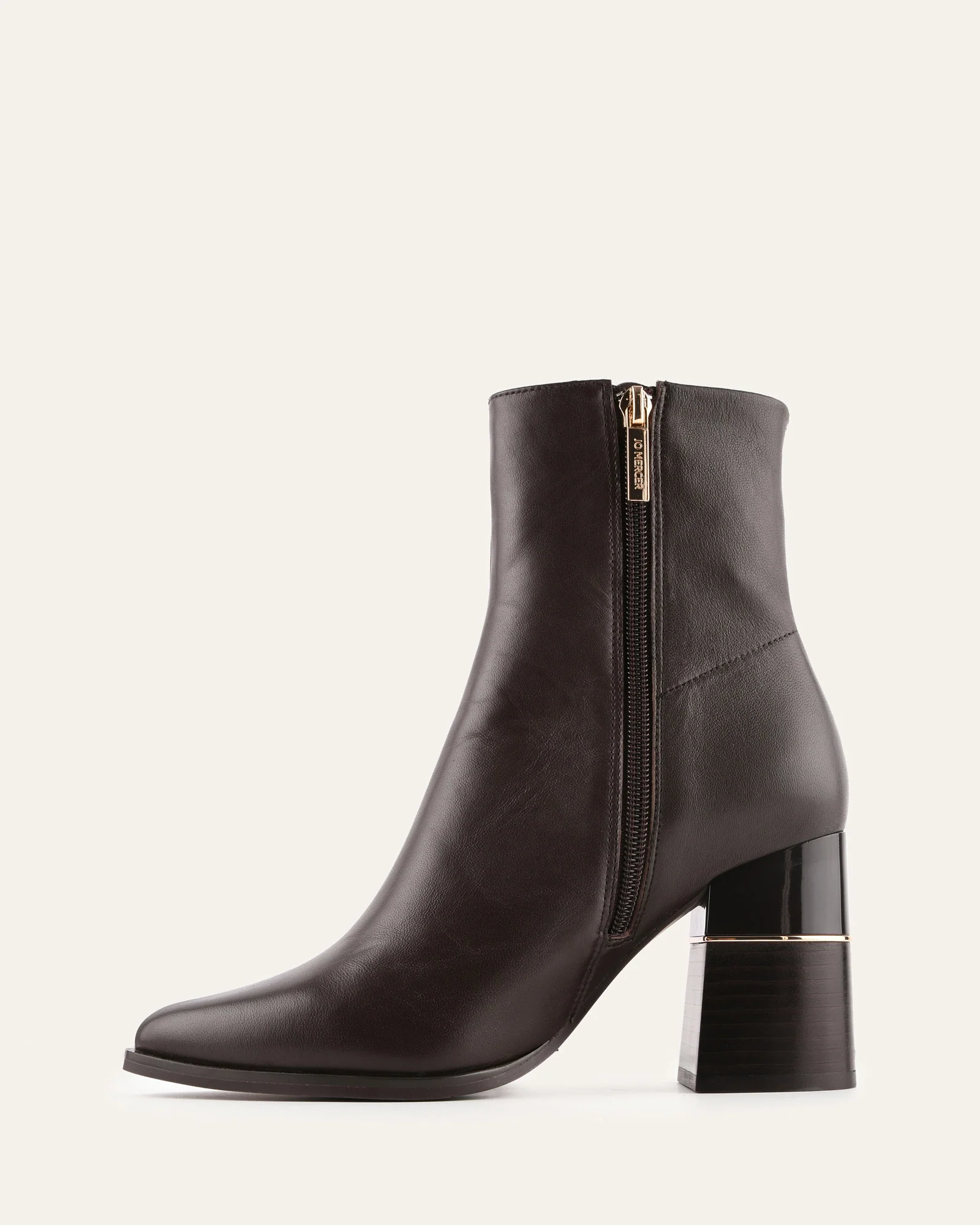 LEVI HIGH ANKLE BOOTS BITTER CHOC LEATHER - Image 5