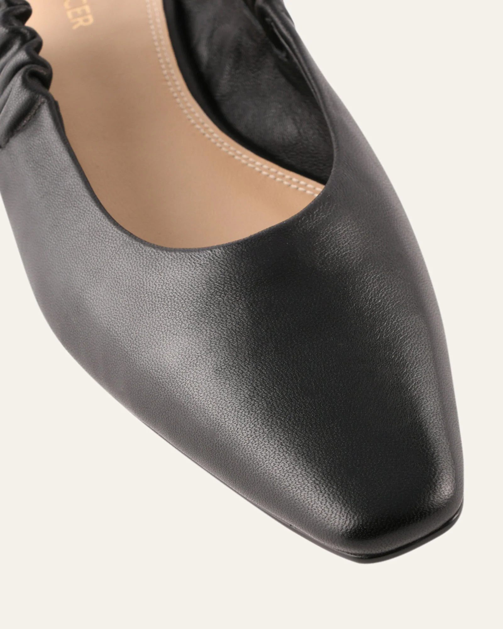 LOGAN DRESS FLATS BLACK LEATHER - Image 3