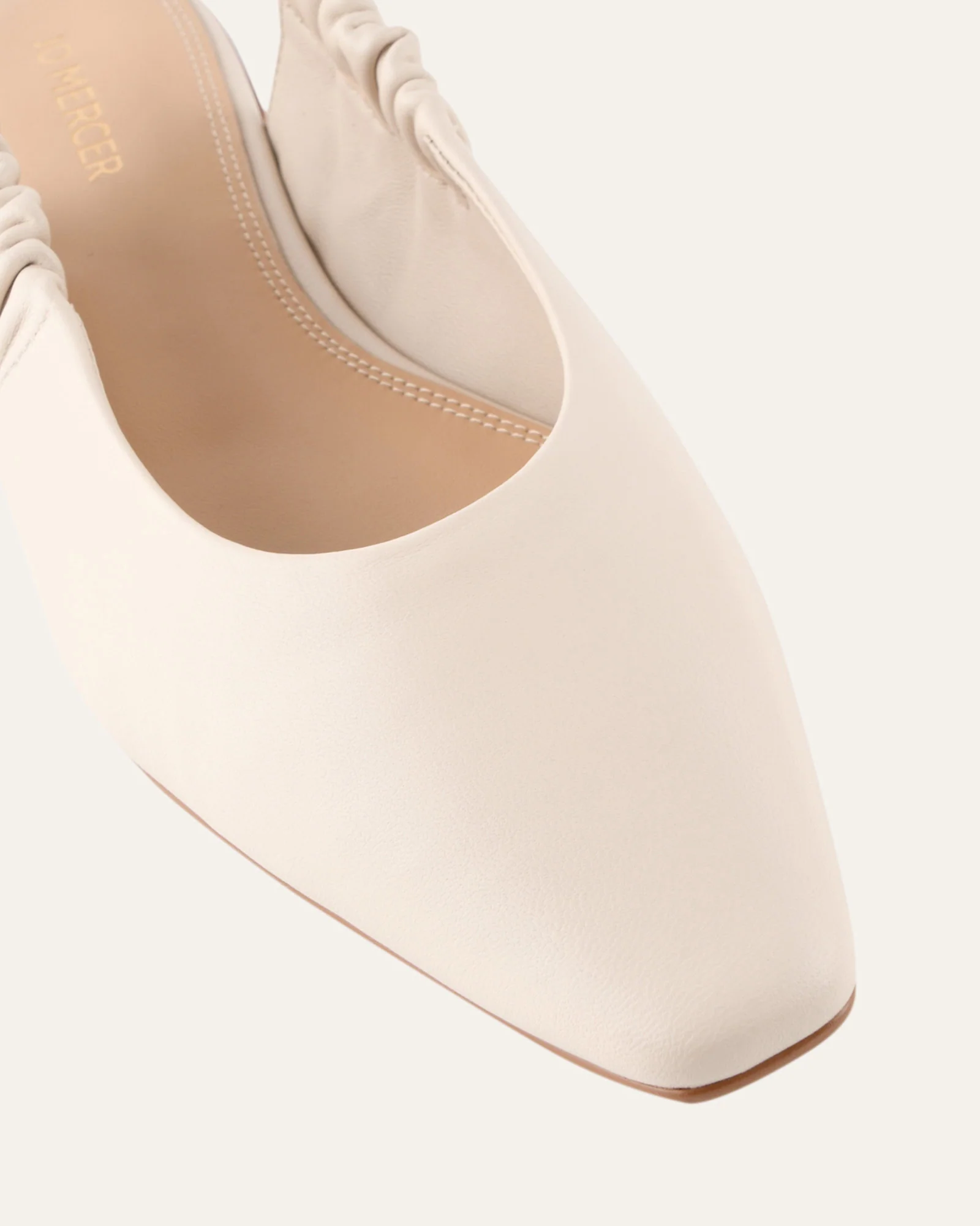 LOGAN DRESS FLATS OFF WHITE LEATHER - Image 4
