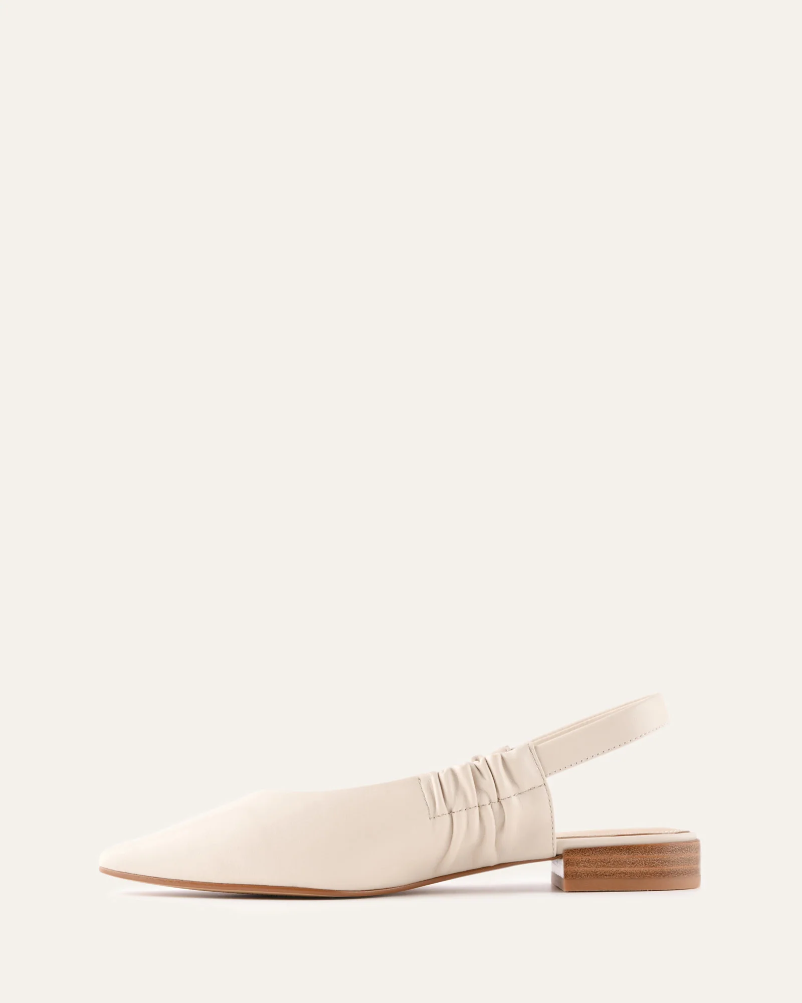 LOGAN DRESS FLATS OFF WHITE LEATHER - Image 8