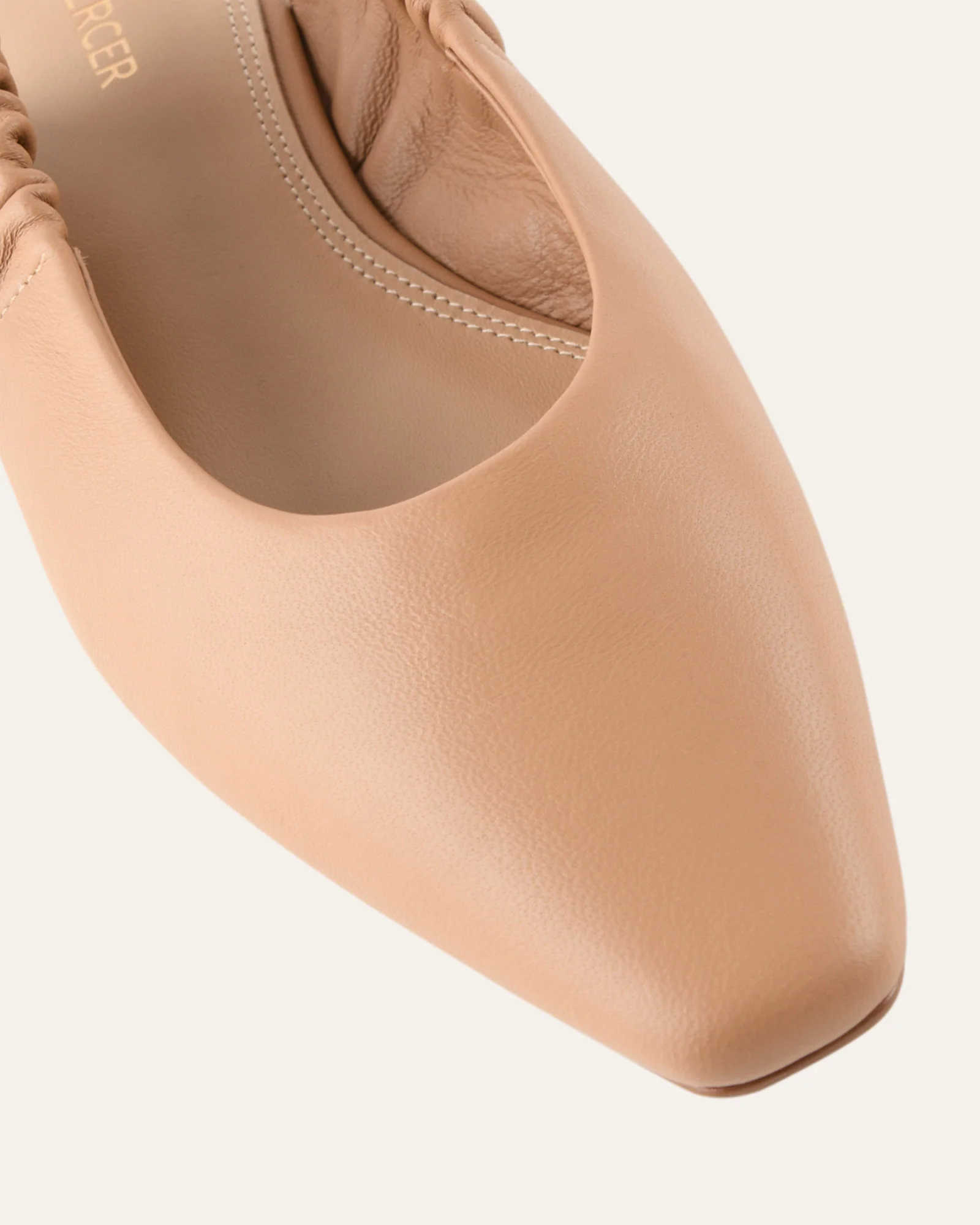 LOGAN DRESS FLATS TAN LEATHER - Image 3