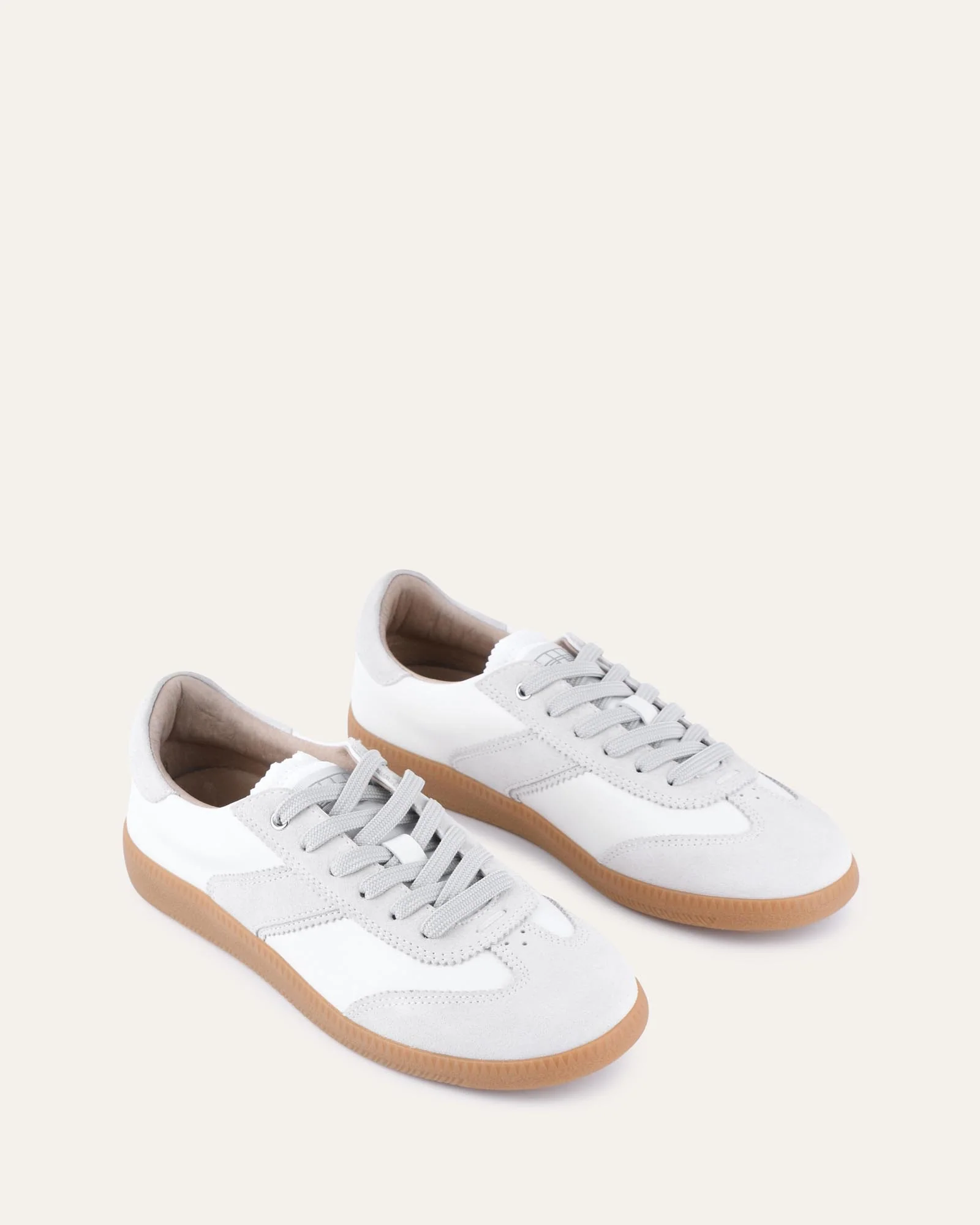 LOLA SNEAKERS WHITE GREY LEATHER - Image 3