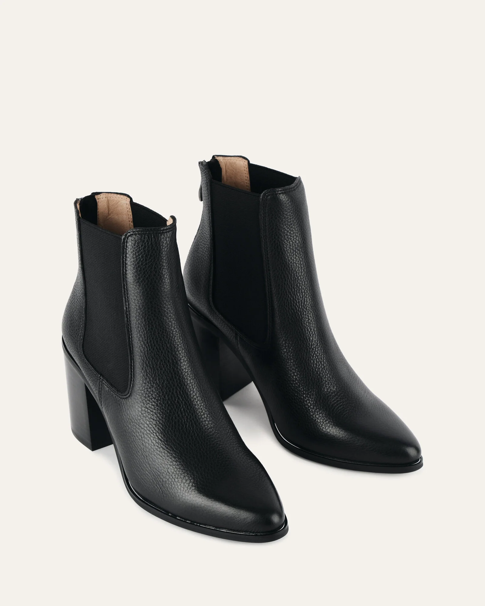 LOVER HIGH ANKLE BOOTS BLACK LEATHER - Image 3