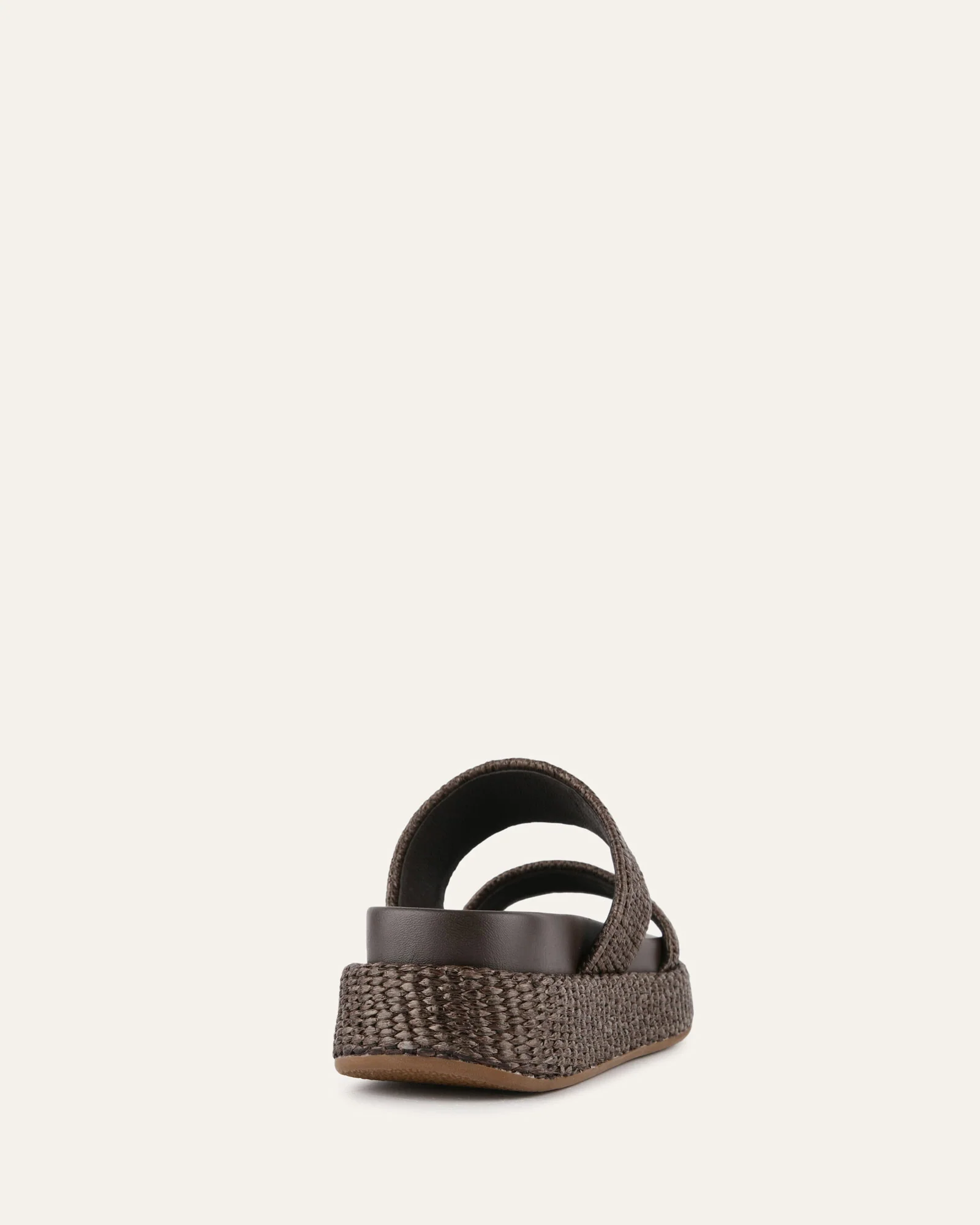 MARCO FLAT SANDALS BITTER CHOC RAFFIA - Image 6