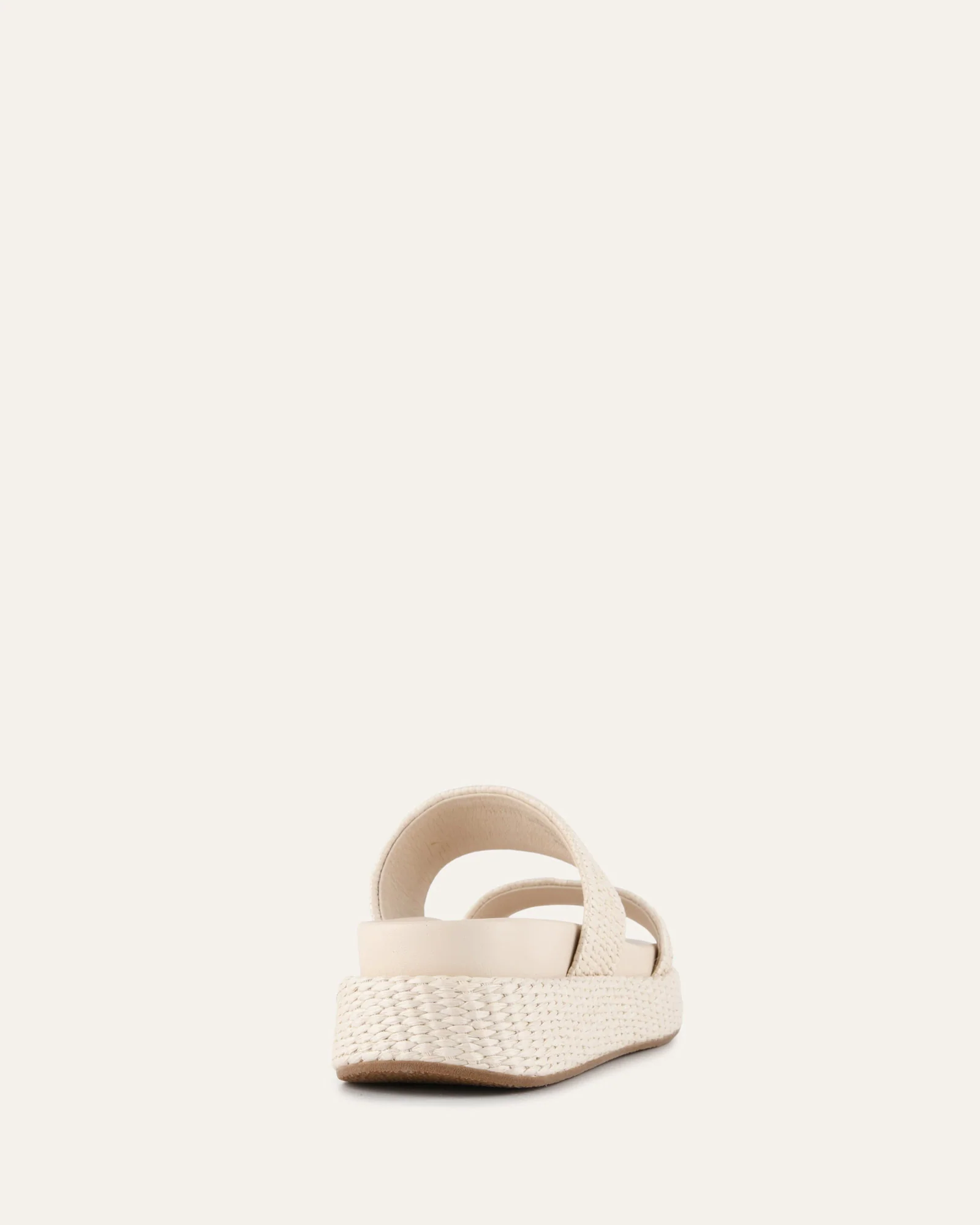 MARCO FLAT SANDALS OFF WHITE RAFFIA - Image 5