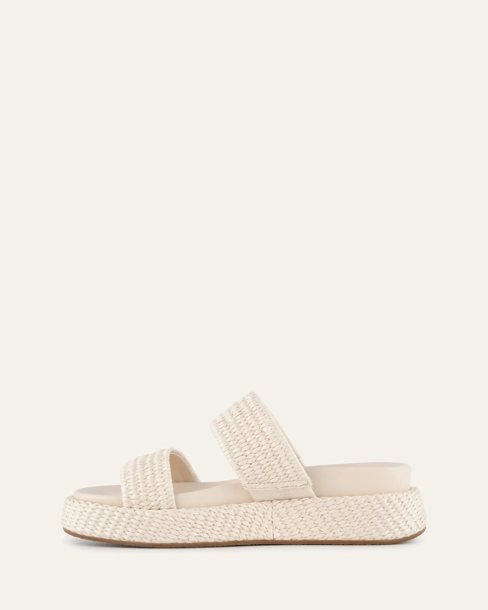 MARCO FLAT SANDALS OFF WHITE RAFFIA - Image 6