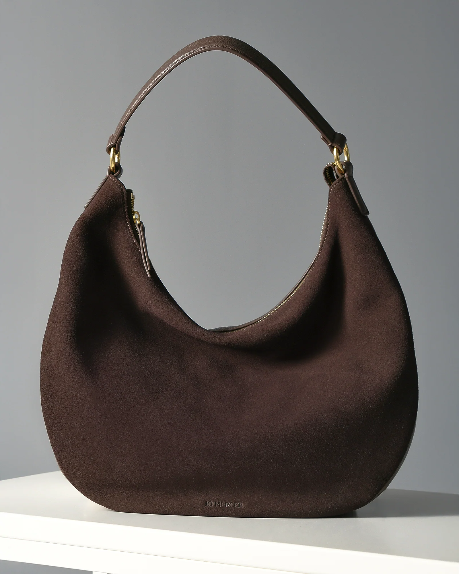 MARGO SHOULDER BAG BITTER CHOC SUEDE - Image 7