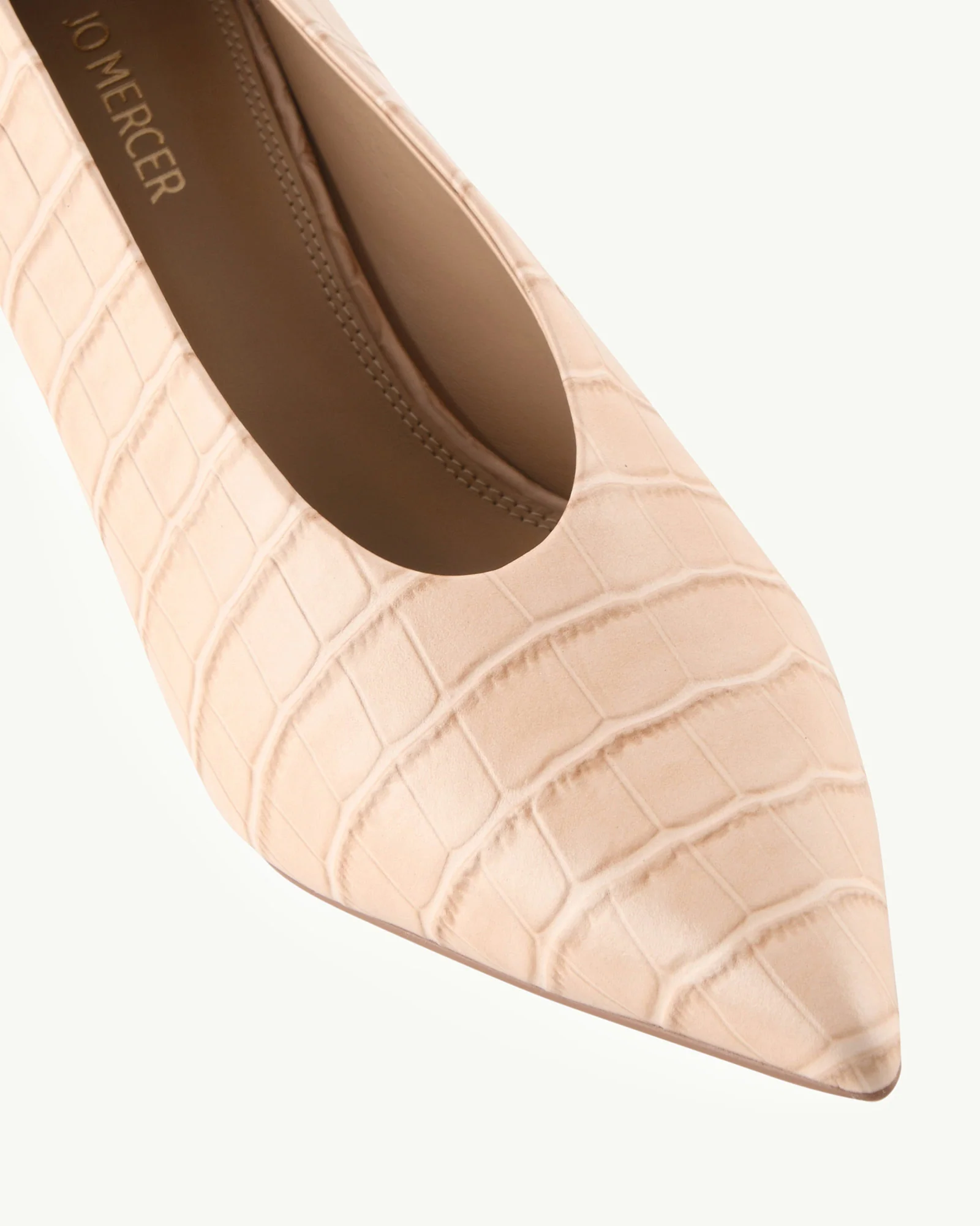 MARILYN MID HEELS BEIGE CROC - Image 4