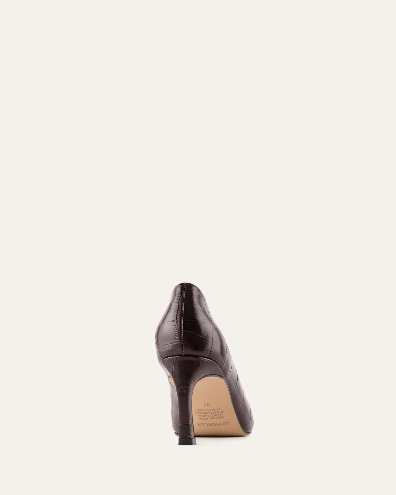 MARILYN MID HEELS MAHOGANY CROC - Image 4