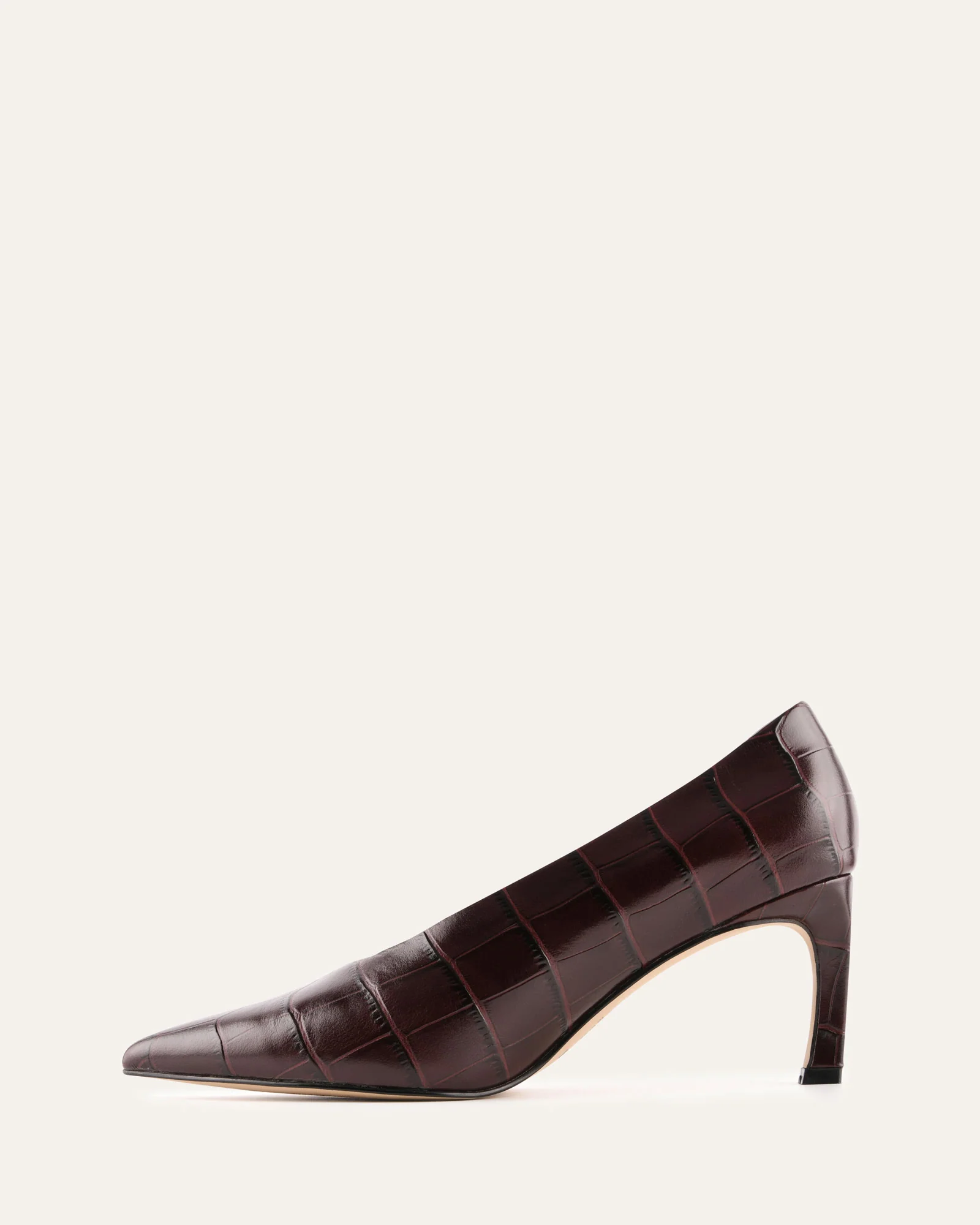MARILYN MID HEELS MAHOGANY CROC - Image 5