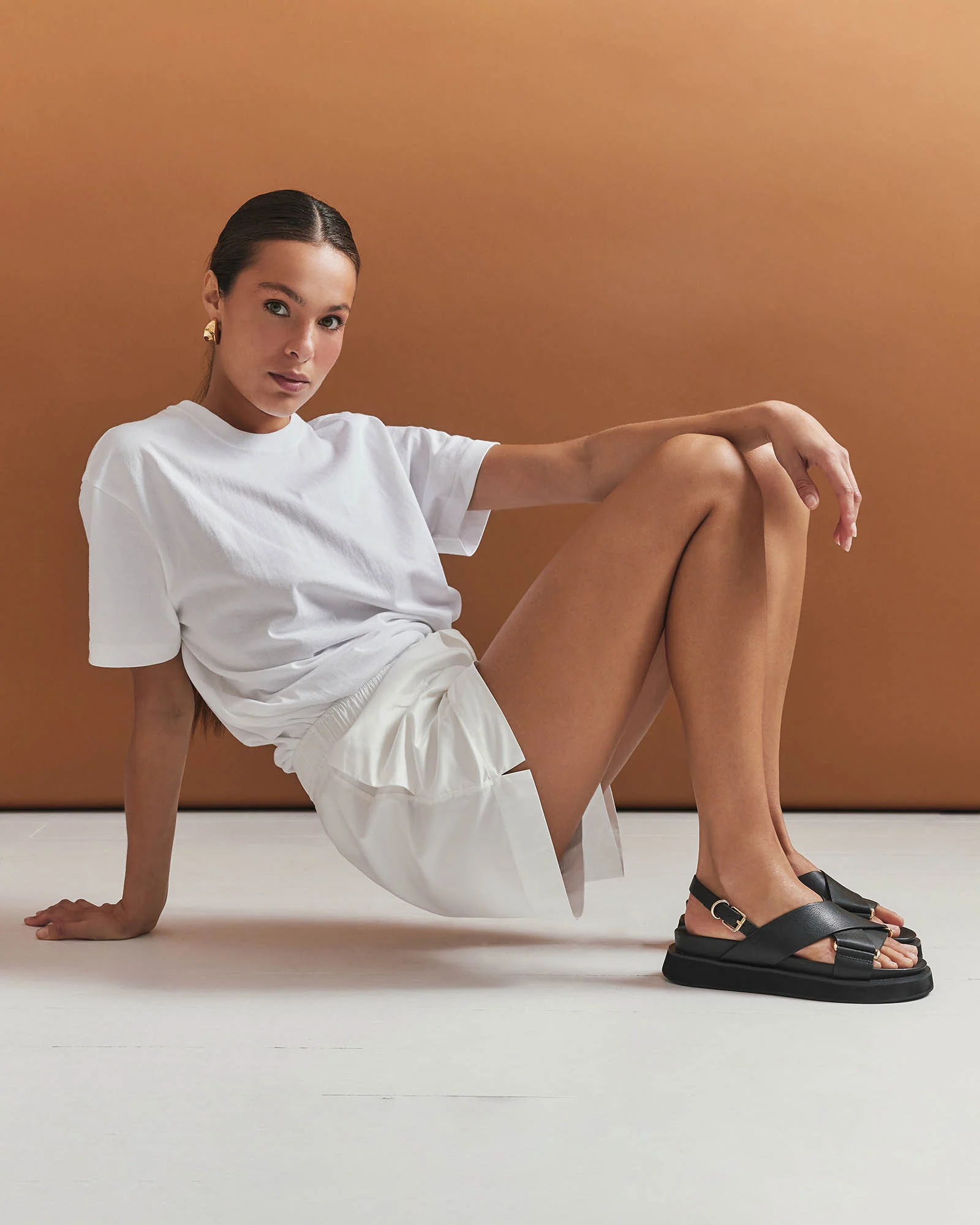 MARLEY FLAT SANDALS BLACK LEATHER - Image 9