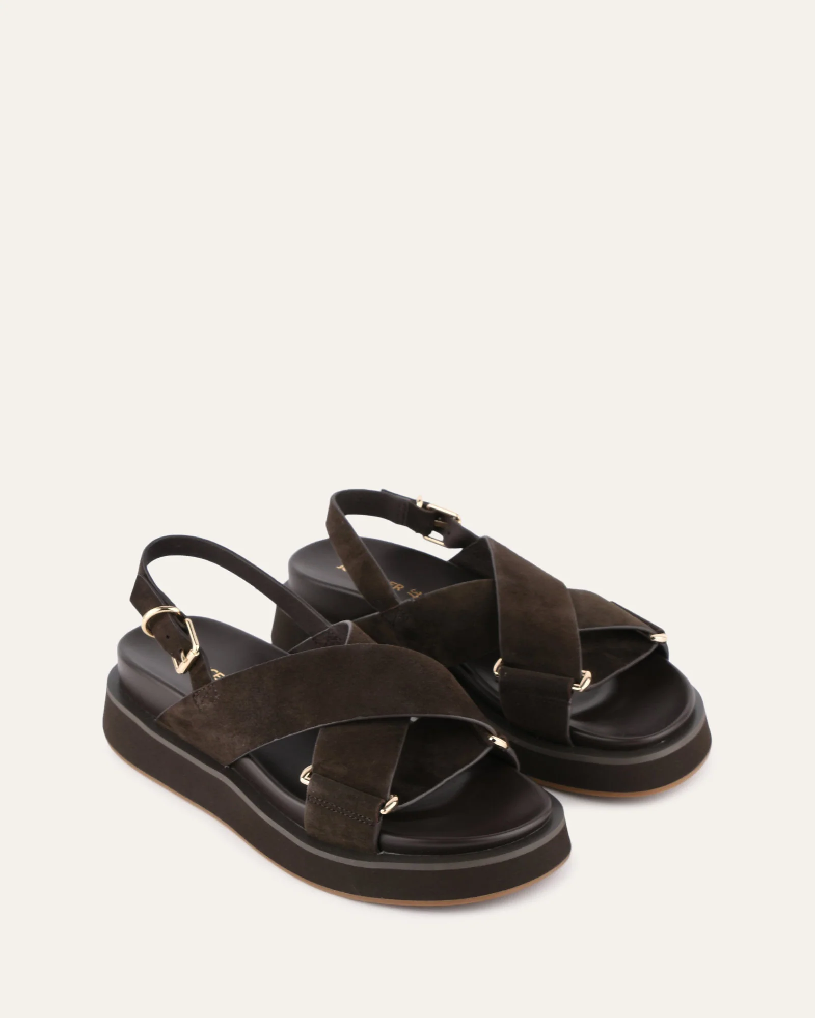 MARLEY FLAT SANDALS ESPRESSO SUEDE - Image 3