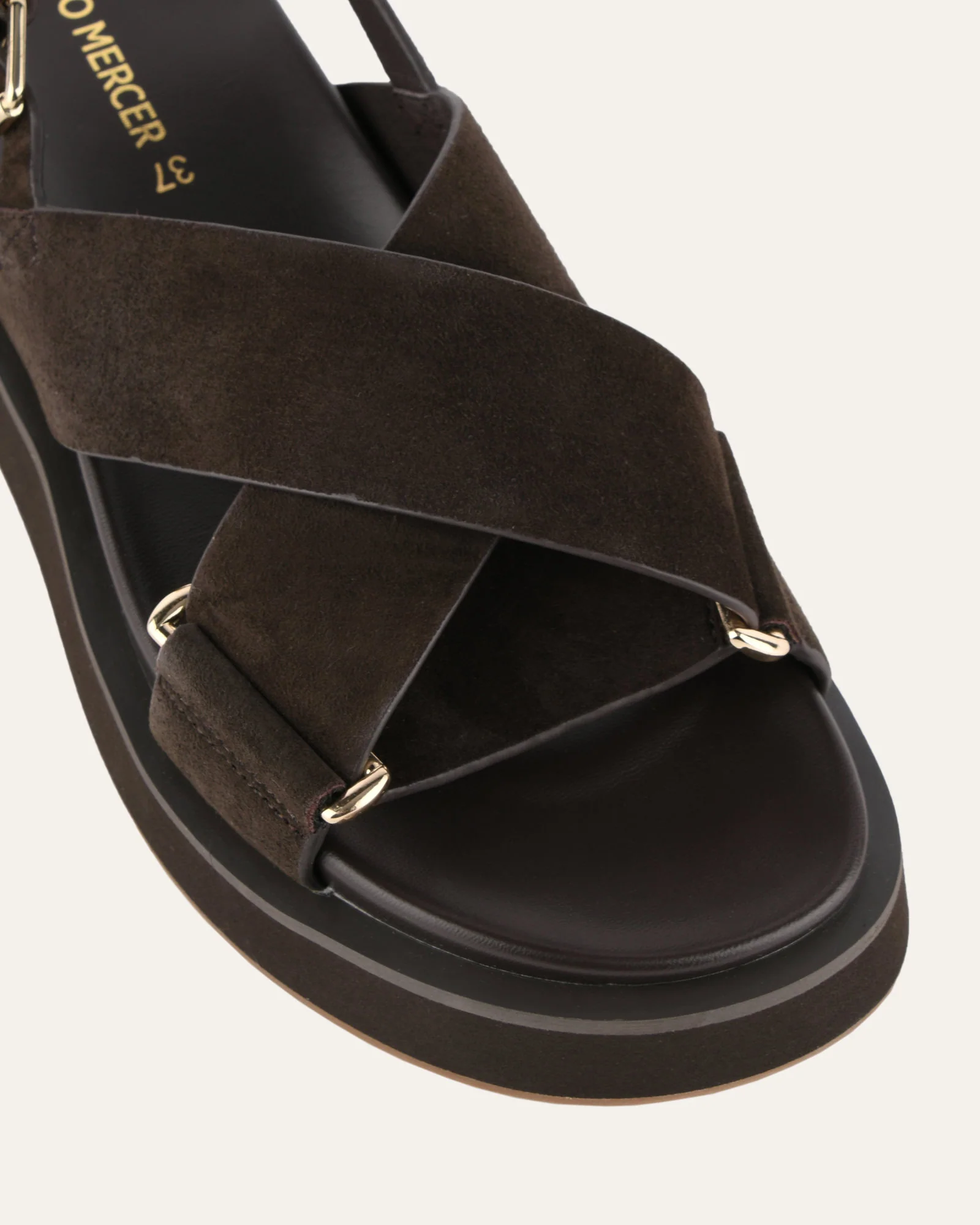 MARLEY FLAT SANDALS ESPRESSO SUEDE - Image 4