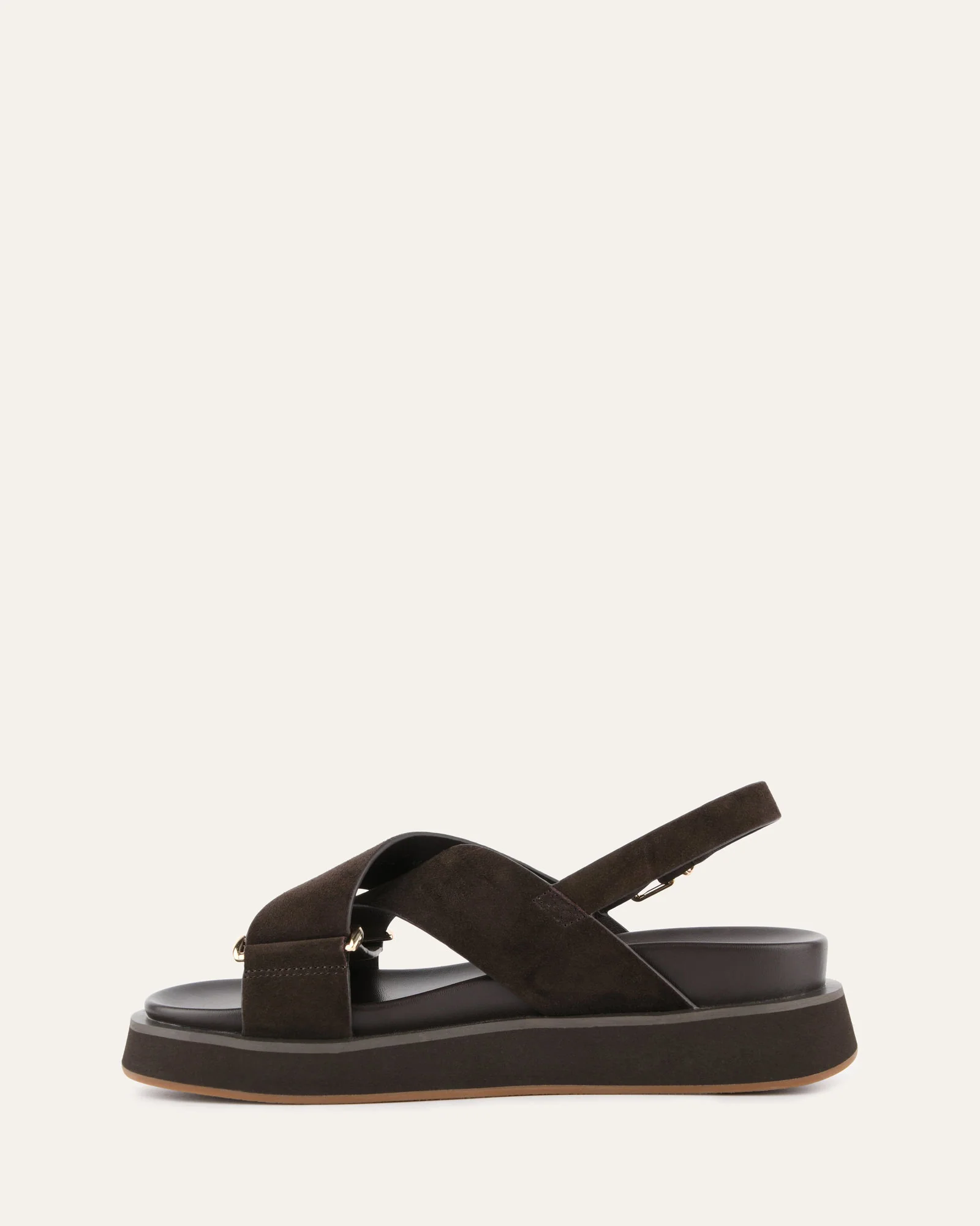 MARLEY FLAT SANDALS ESPRESSO SUEDE - Image 6