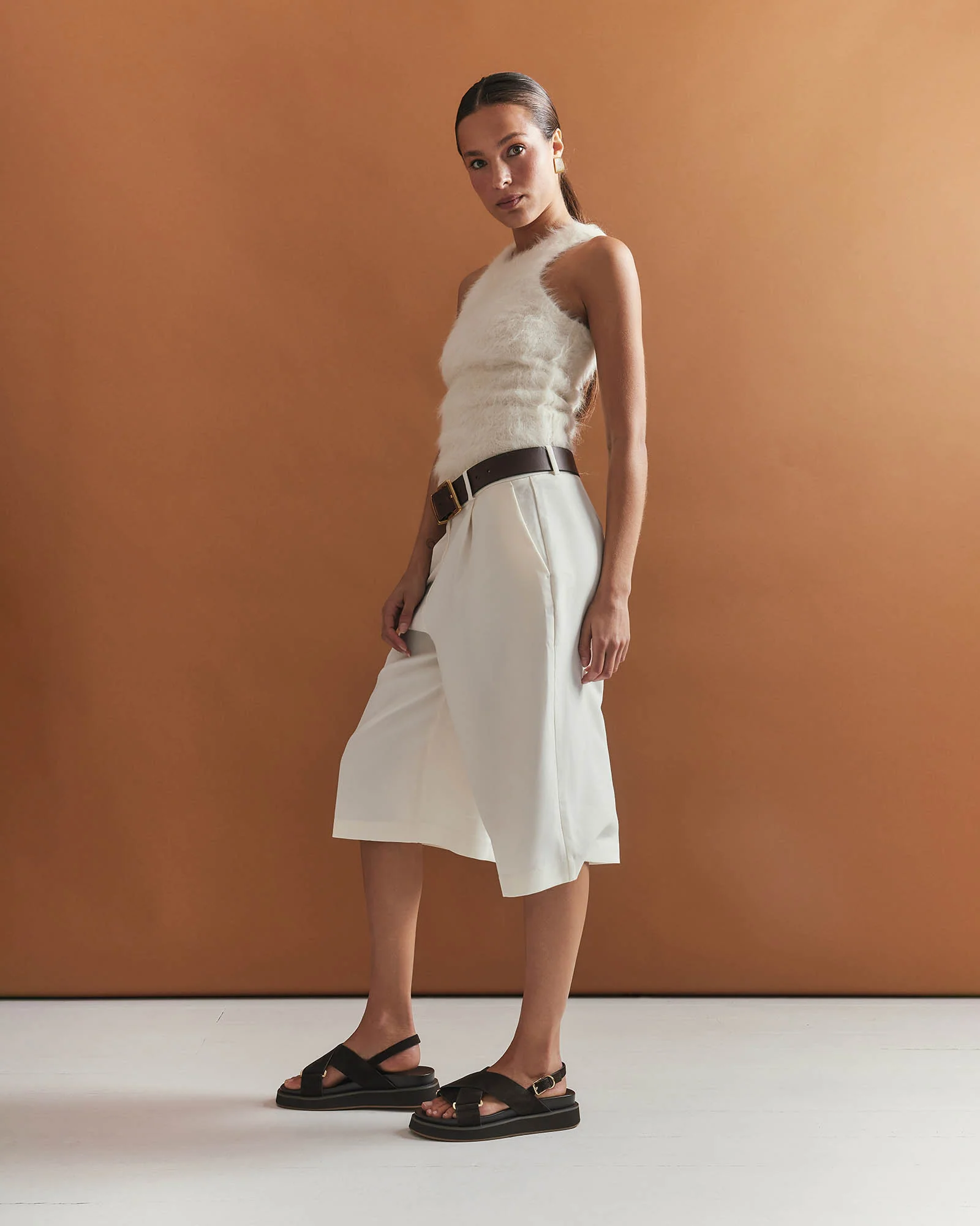 MARLEY FLAT SANDALS ESPRESSO SUEDE - Image 8