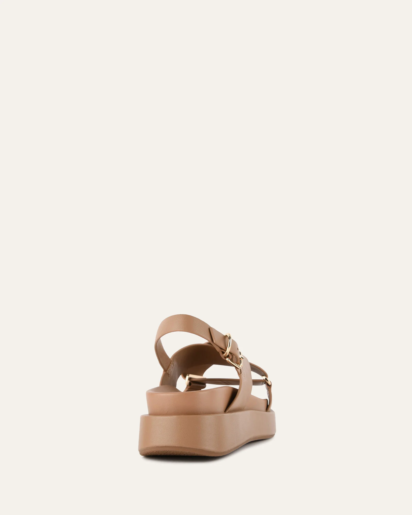 MARLEY FLAT SANDALS TAN LEATHER - Image 5