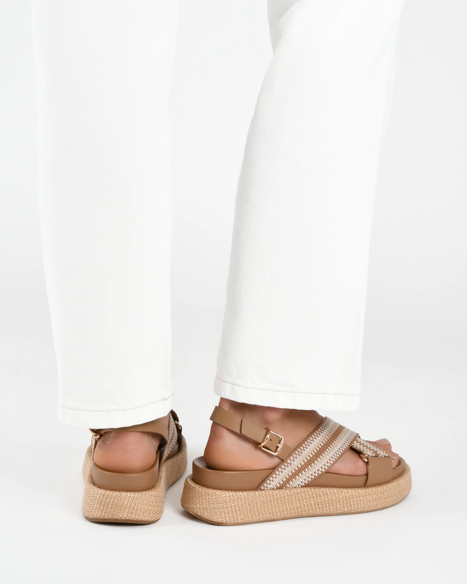 MARLEY FLAT SANDALS TAN MULTI - Image 7