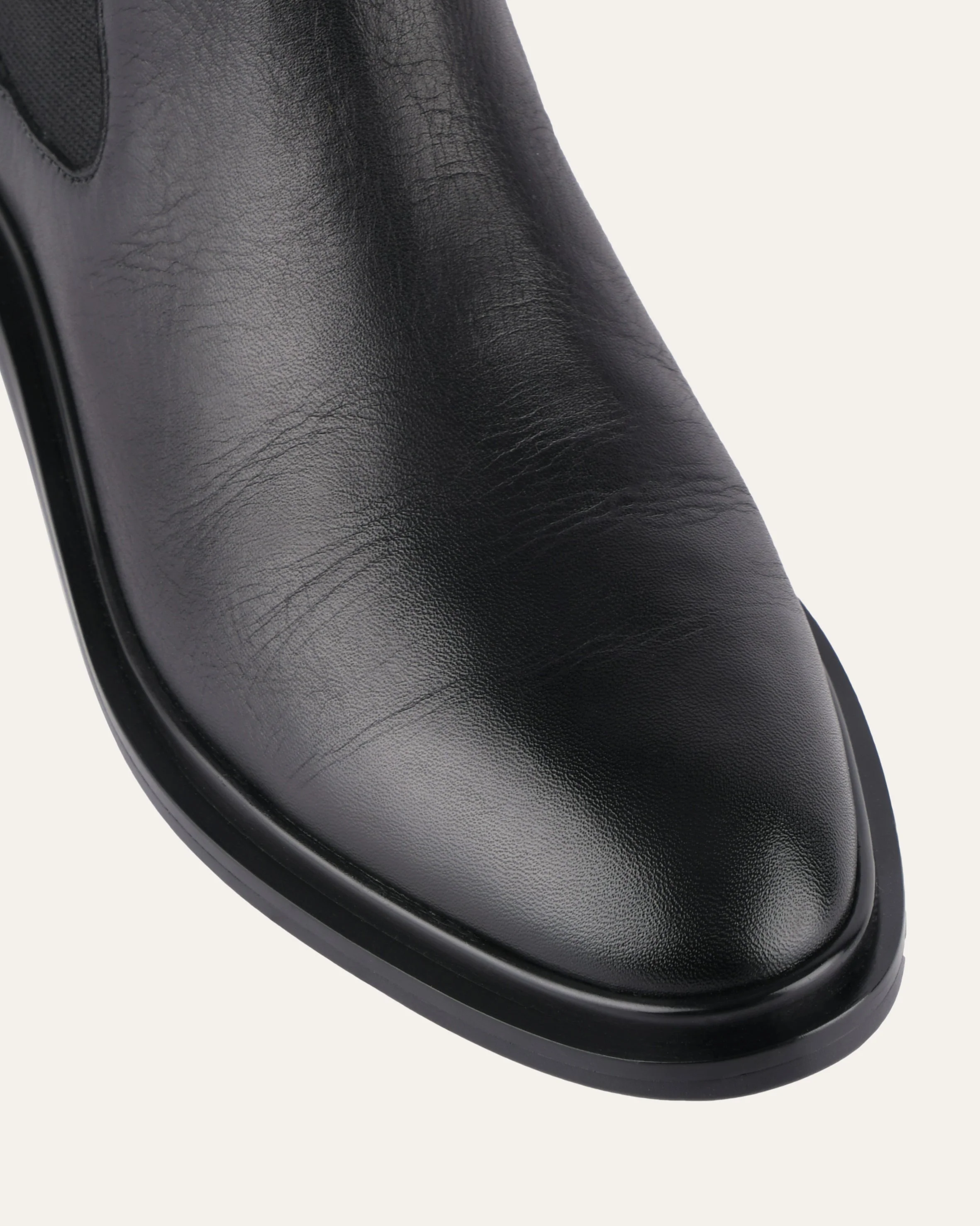 MELROSE FLAT ANKLE BOOTS BLACK LEATHER - Image 4