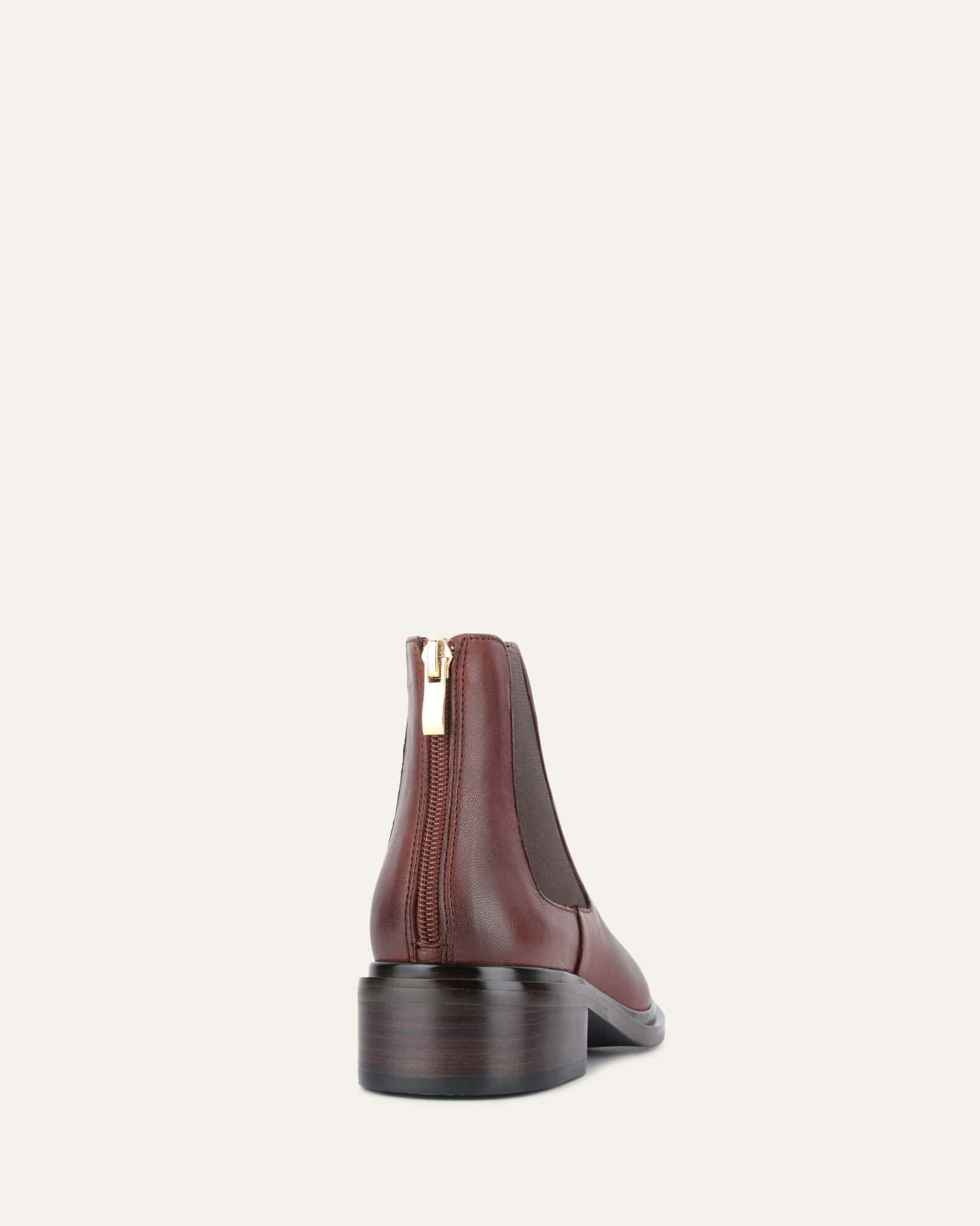 MELROSE FLAT ANKLE BOOTS CHESTNUT LEATHER - Image 5