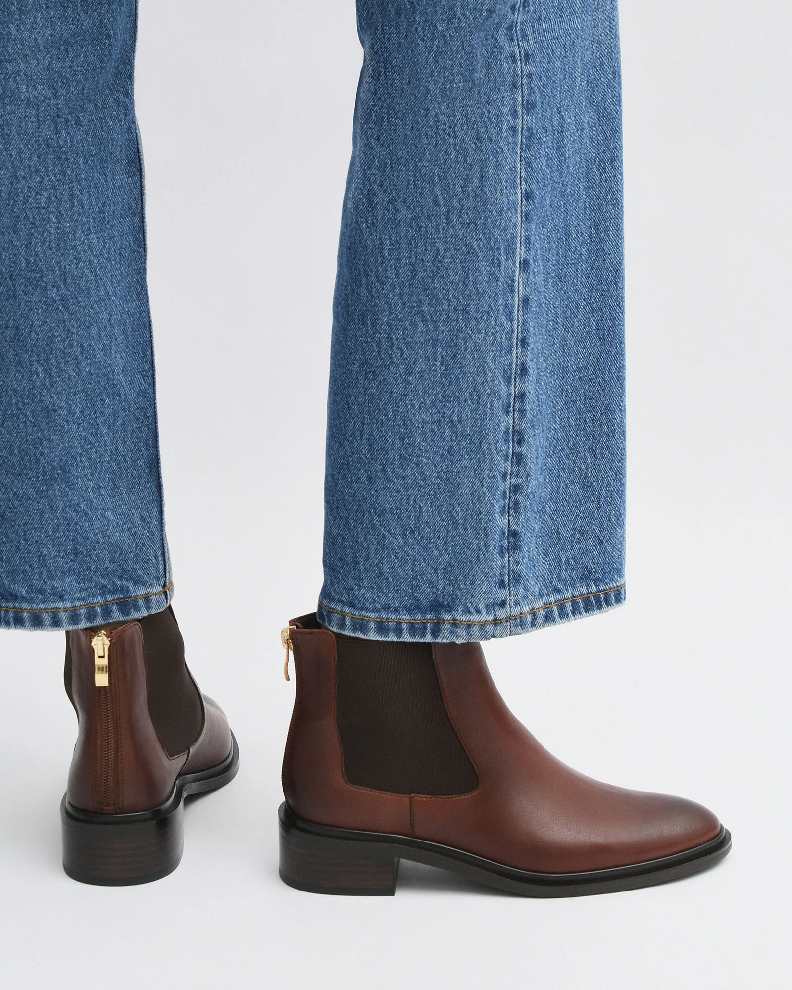 MELROSE FLAT ANKLE BOOTS CHESTNUT LEATHER - Image 7
