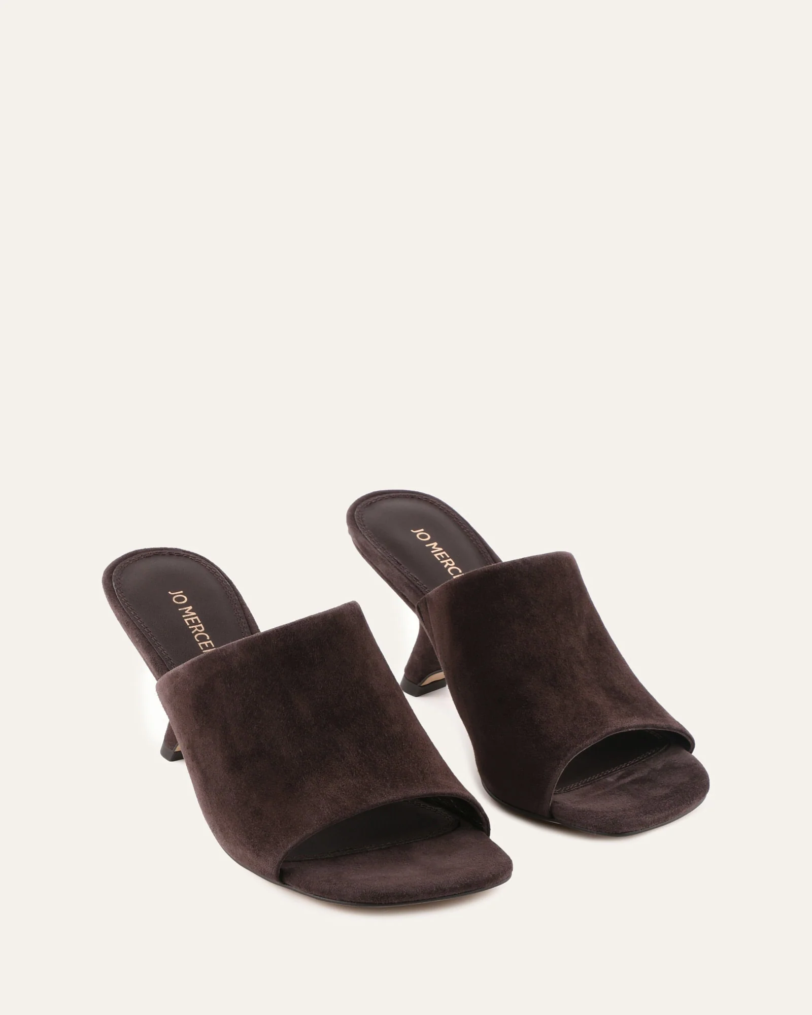 MENA MID HEEL SANDALS BITTER CHOC SUEDE - Image 3