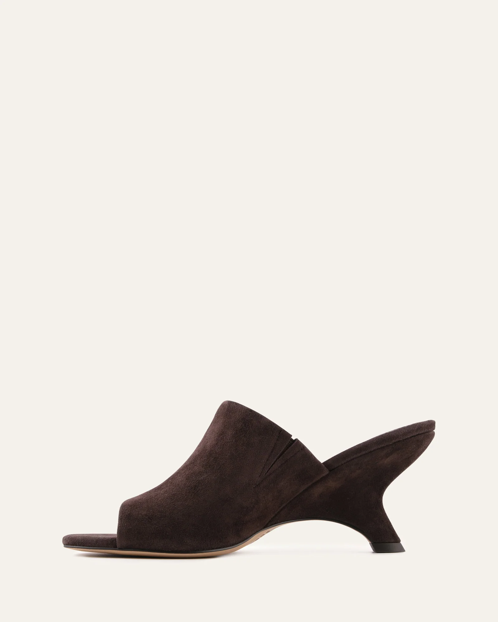 MENA MID HEEL SANDALS BITTER CHOC SUEDE - Image 6