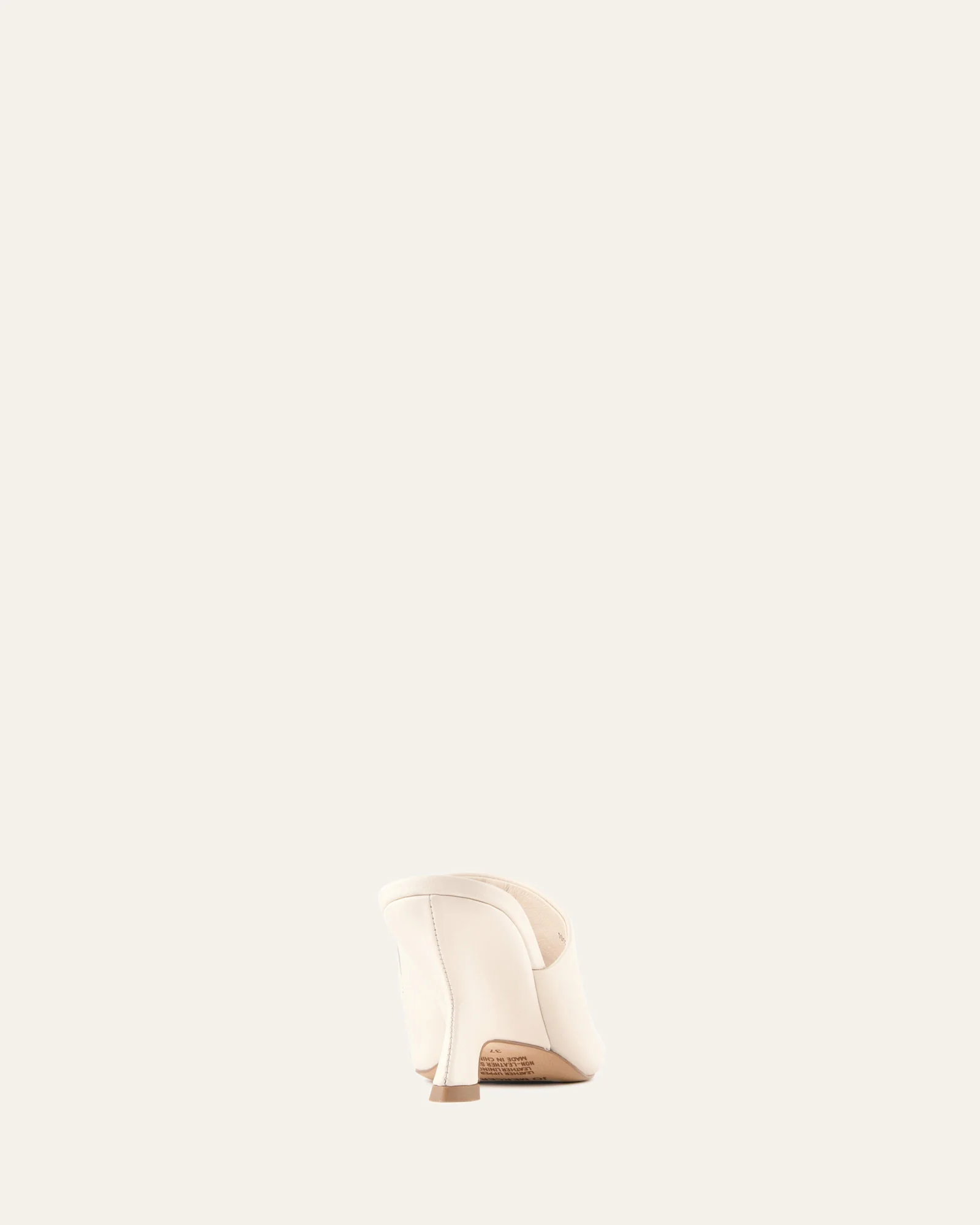 MENA MID HEEL SANDALS OFF WHITE LEATHER - Image 5