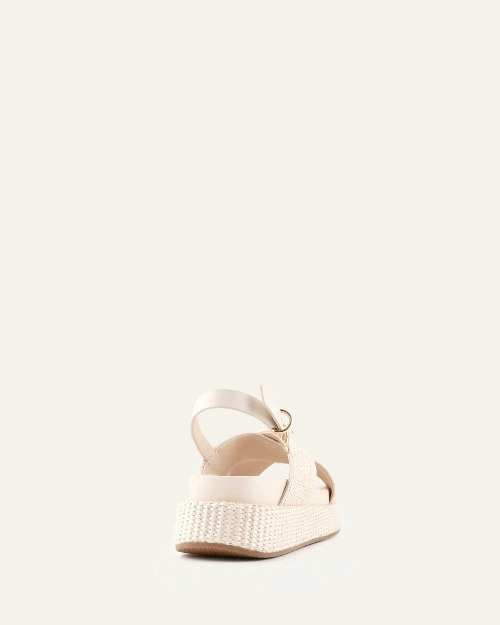 MIKEY FLAT SANDALS OFF WHITE RAFFIA - Image 5