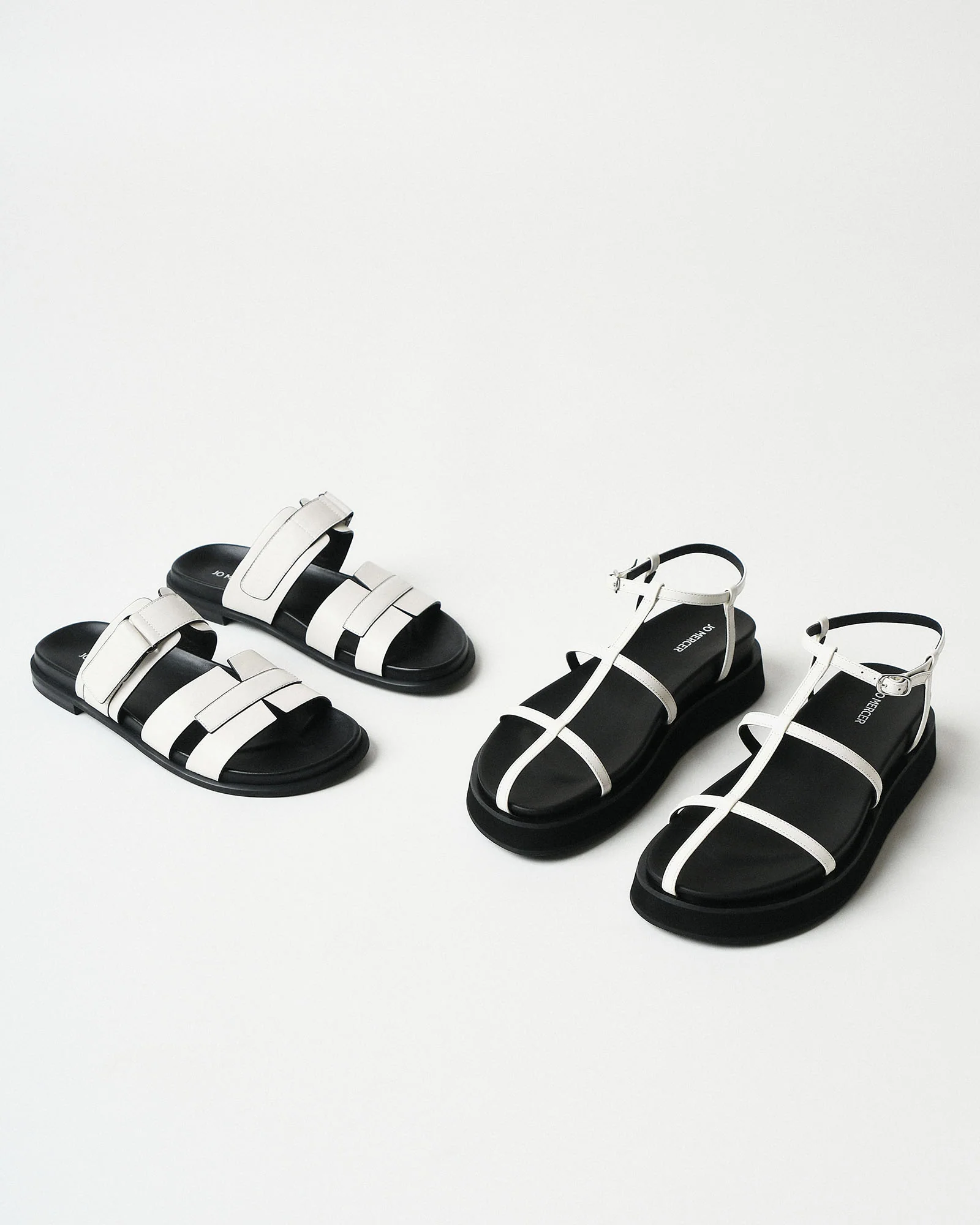 MINA FLAT SANDALS WHITE MULTI - Image 8