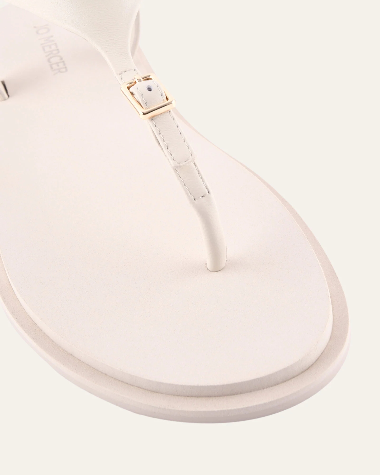 MIRO FLAT SANDALS OFF WHITE LEATHER - Image 4