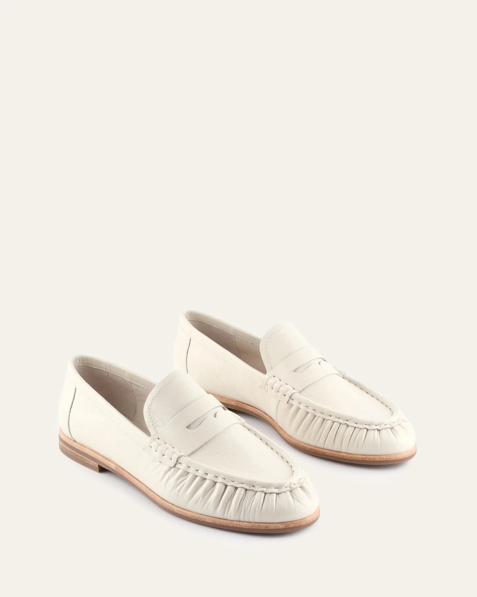 MYRTLE LOAFERS OFF WHITE LEATHER - Image 3
