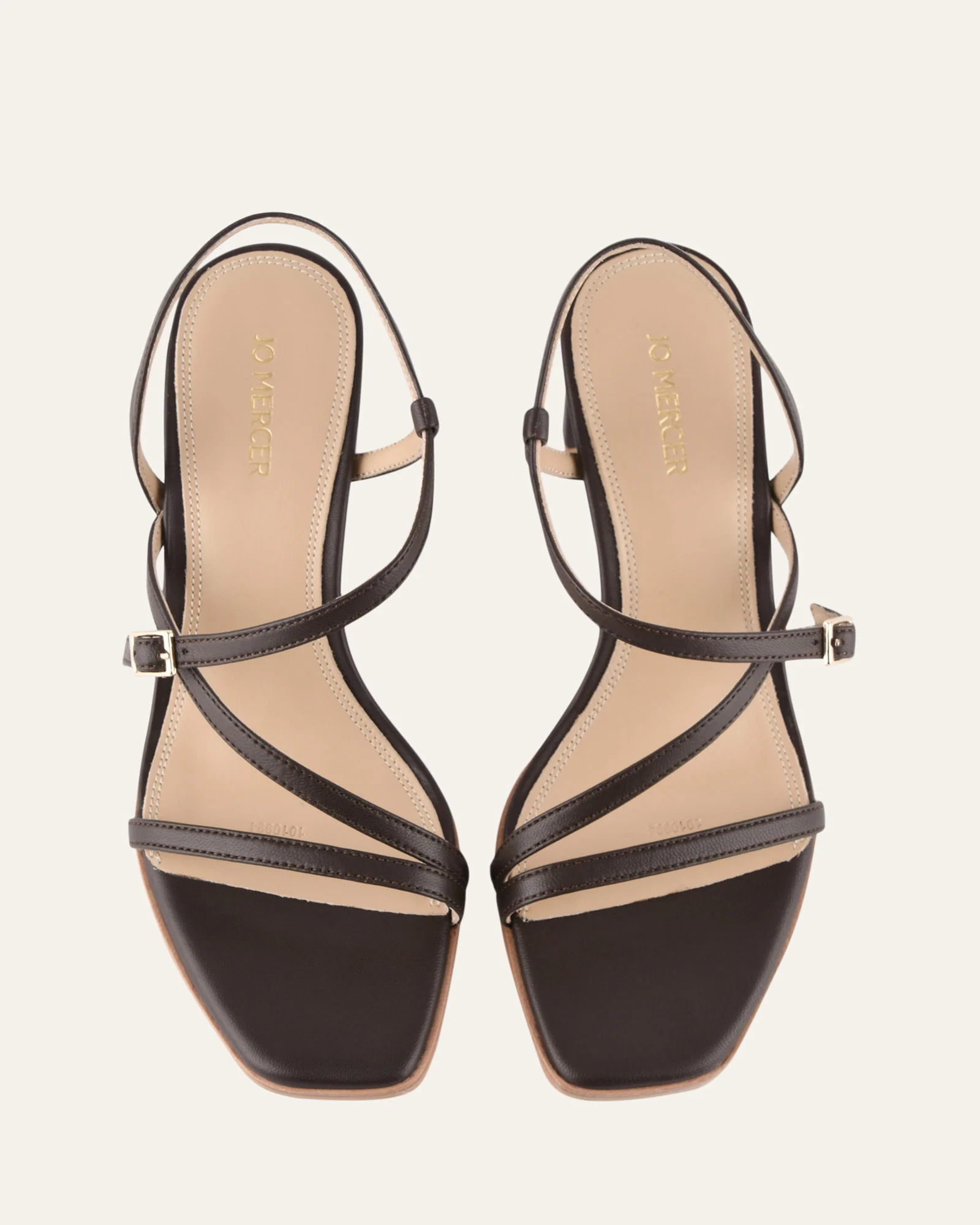 NALA MID HEEL SANDALS BITTER CHOC LEATHER - Image 7