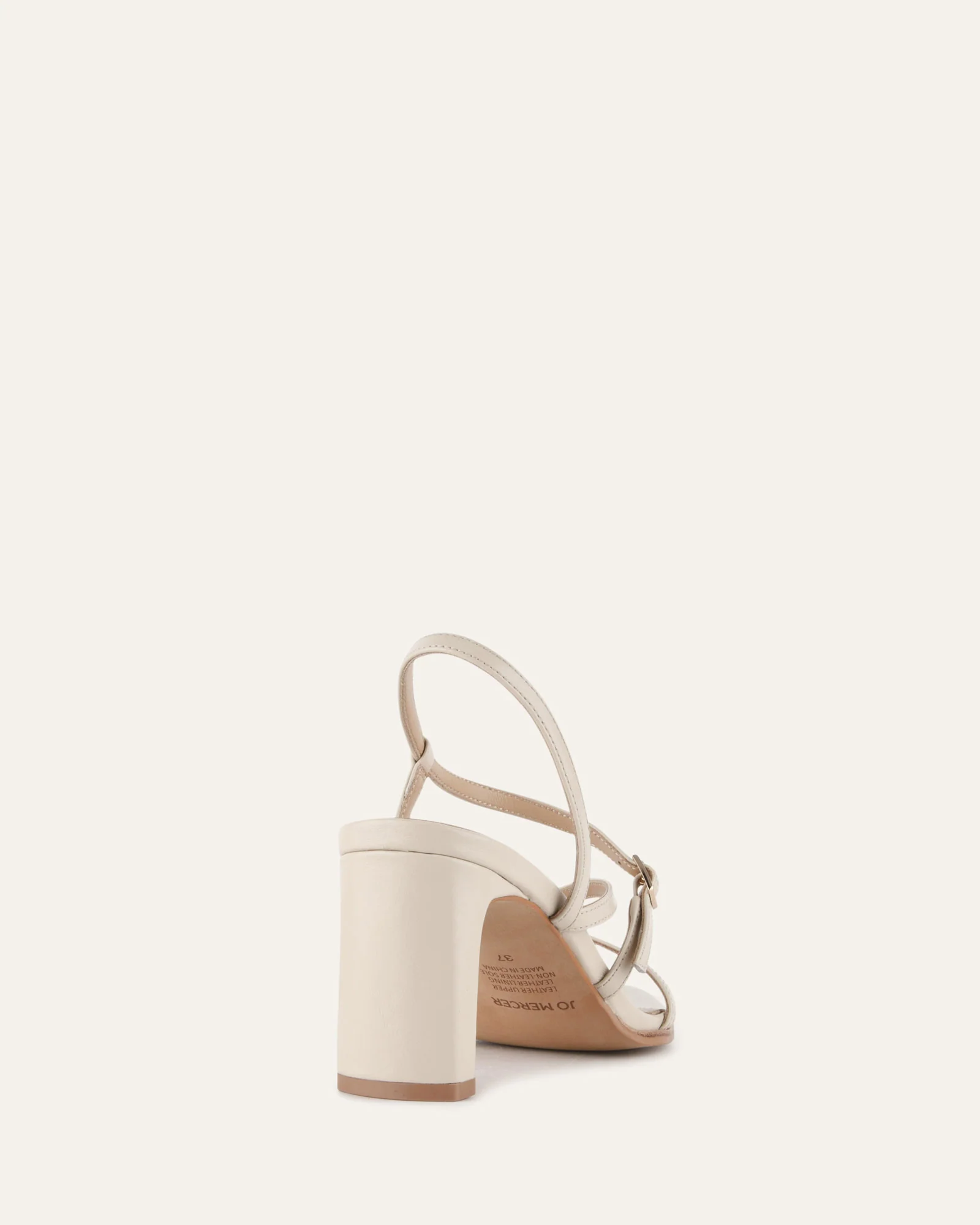NALA MID HEEL SANDALS OFF WHITE LEATHER - Image 5