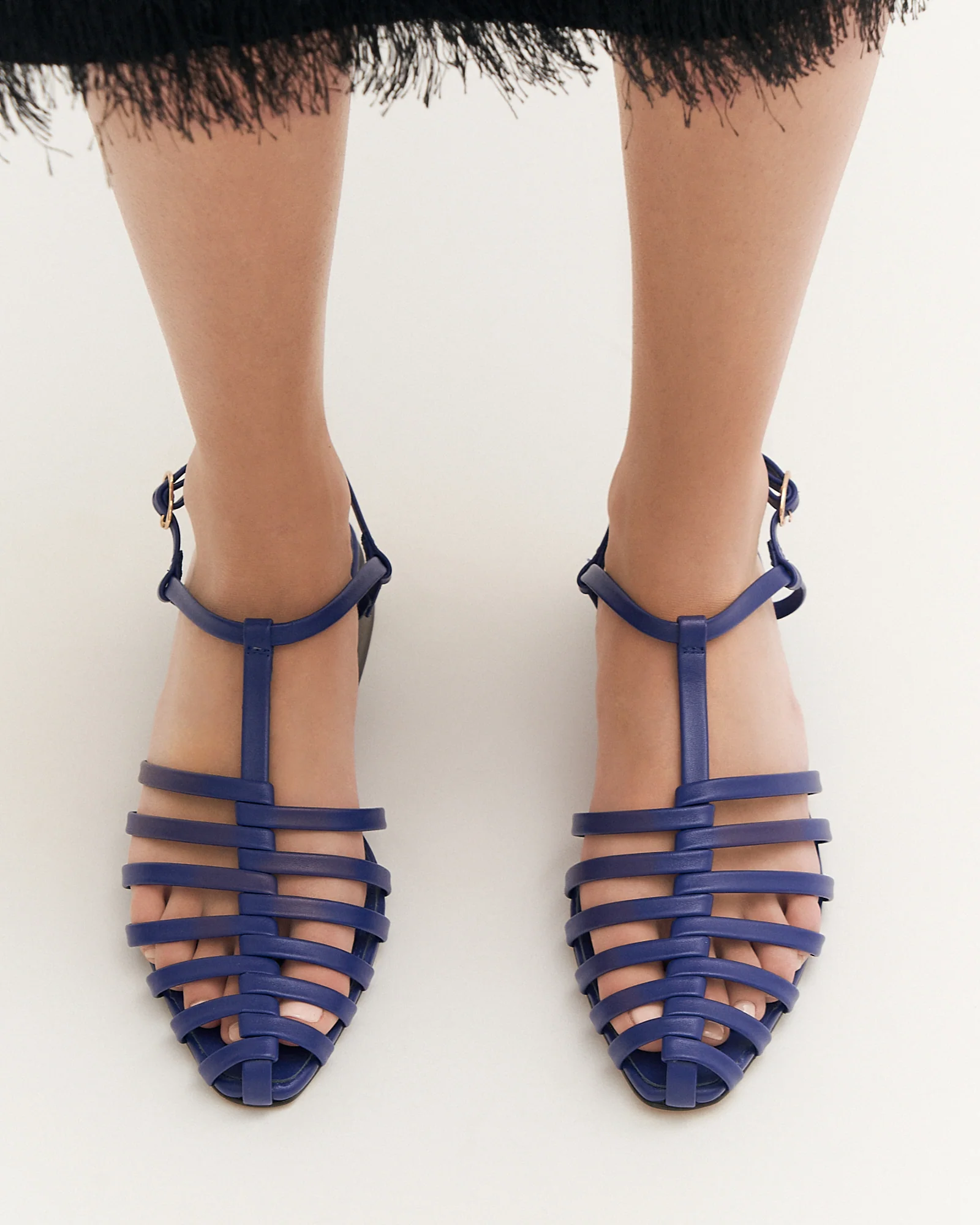 NANCY DRESS FLATS COBALT LEATHER - Image 8