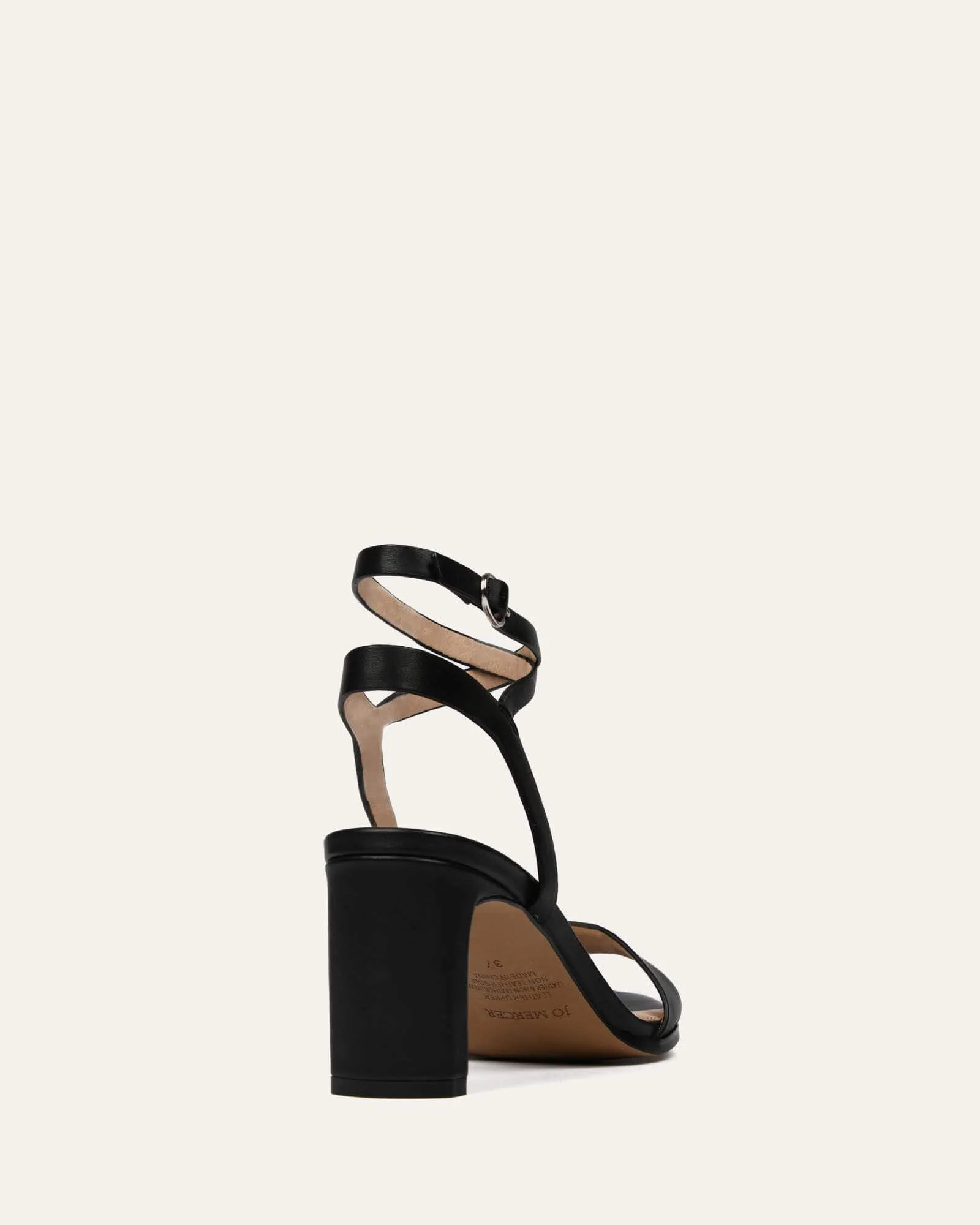 NATSU MID HEEL SANDALS BLACK LEATHER - Image 5