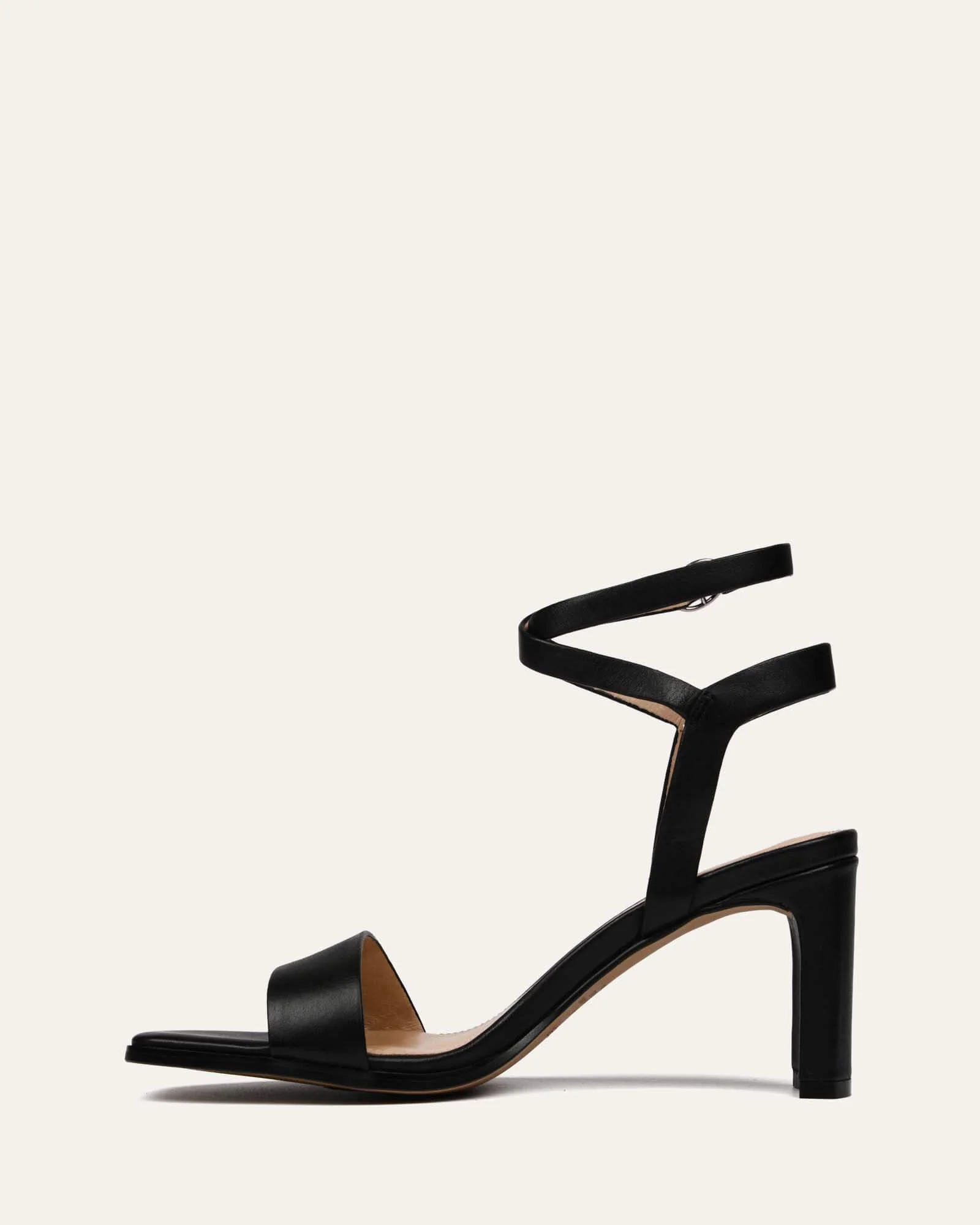 NATSU MID HEEL SANDALS BLACK LEATHER - Image 6