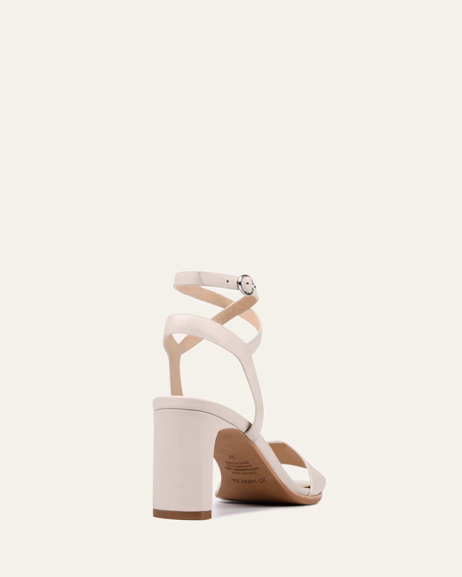NATSU MID HEEL SANDALS BONE LEATHER - Image 5