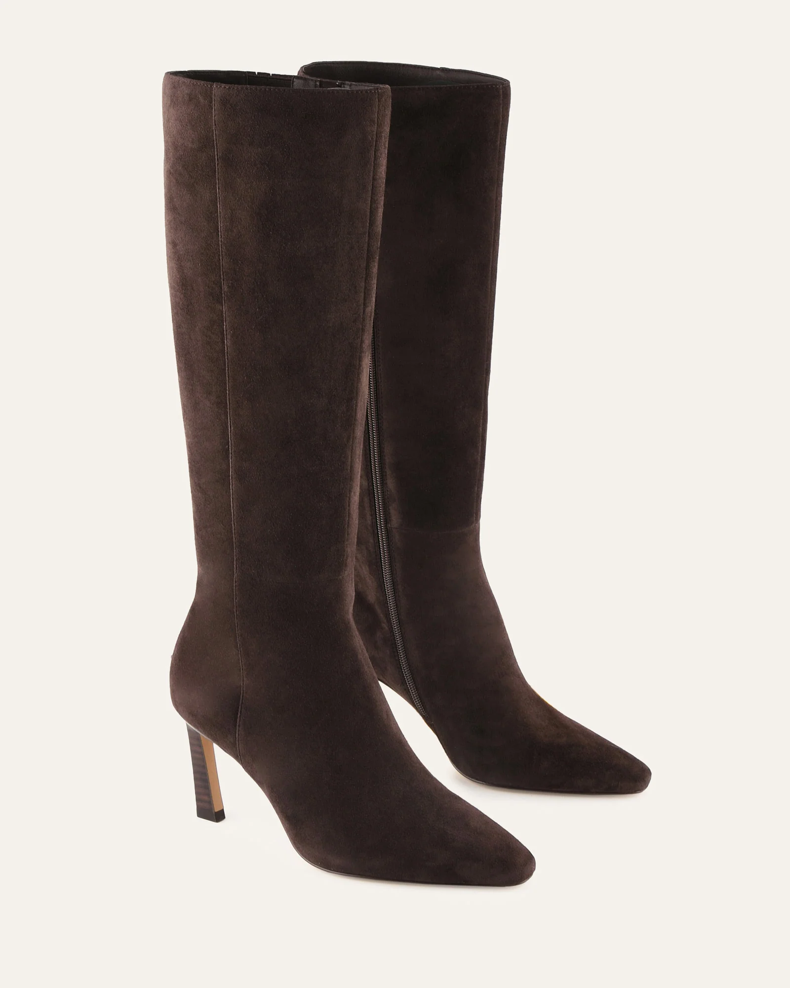 NEON KNEE BOOTS BITTER CHOC SUEDE - Image 3