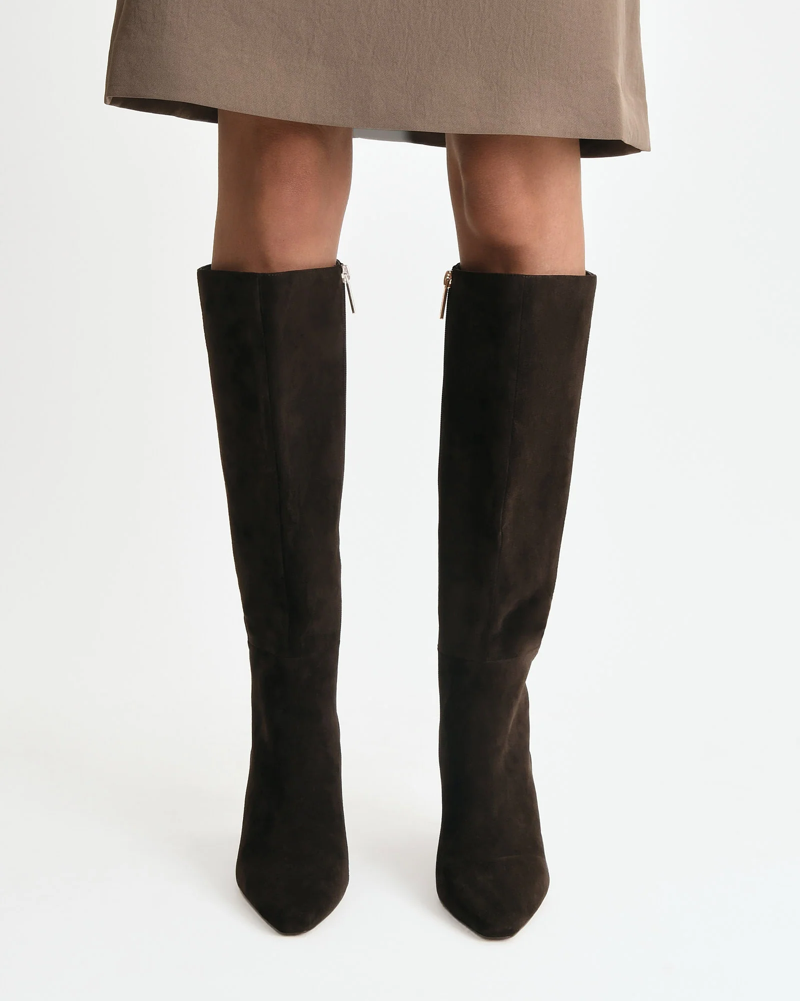 NEON KNEE BOOTS BITTER CHOC SUEDE - Image 7