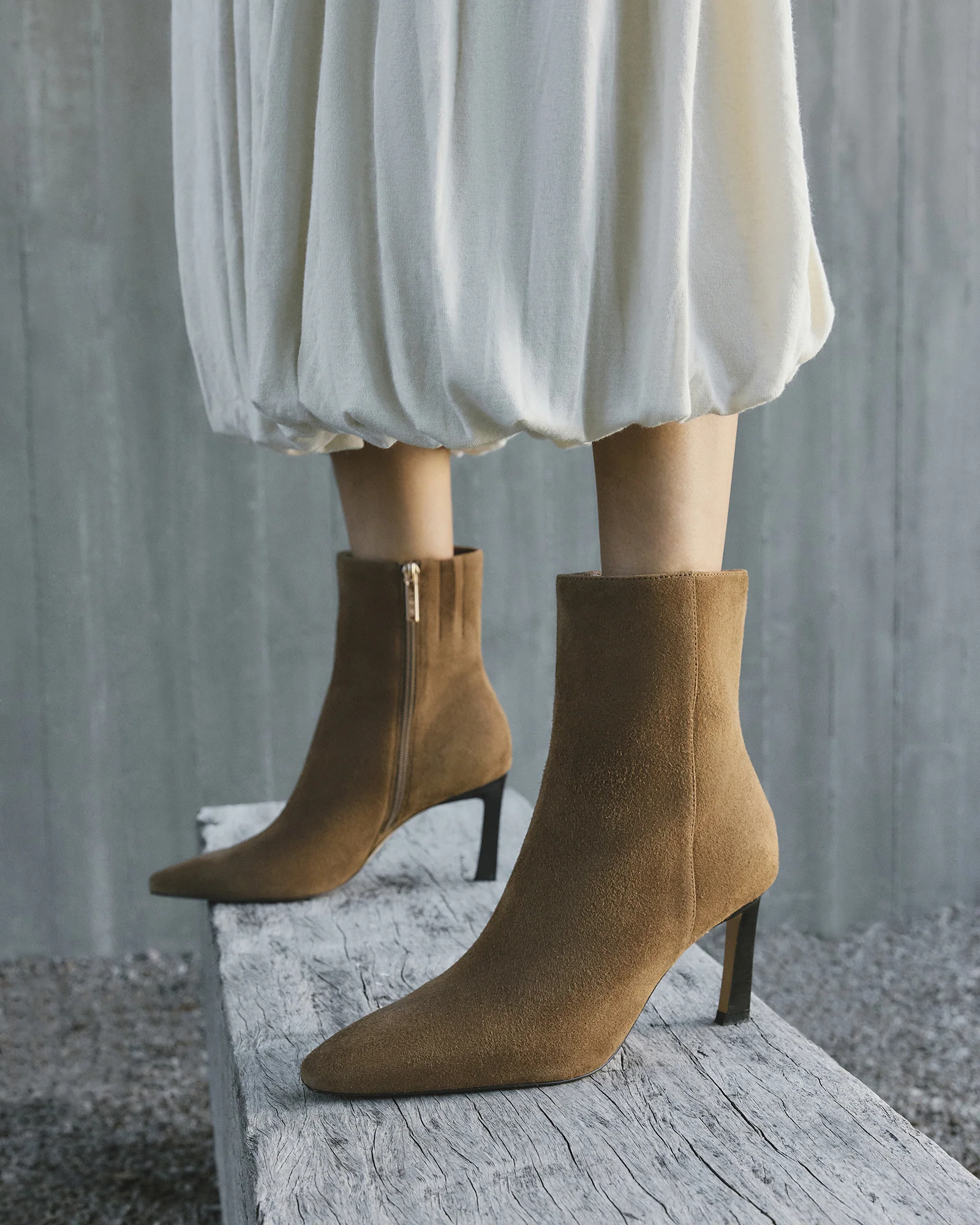 NESSIE MID ANKLE BOOTS BISCUIT SUEDE - Image 7