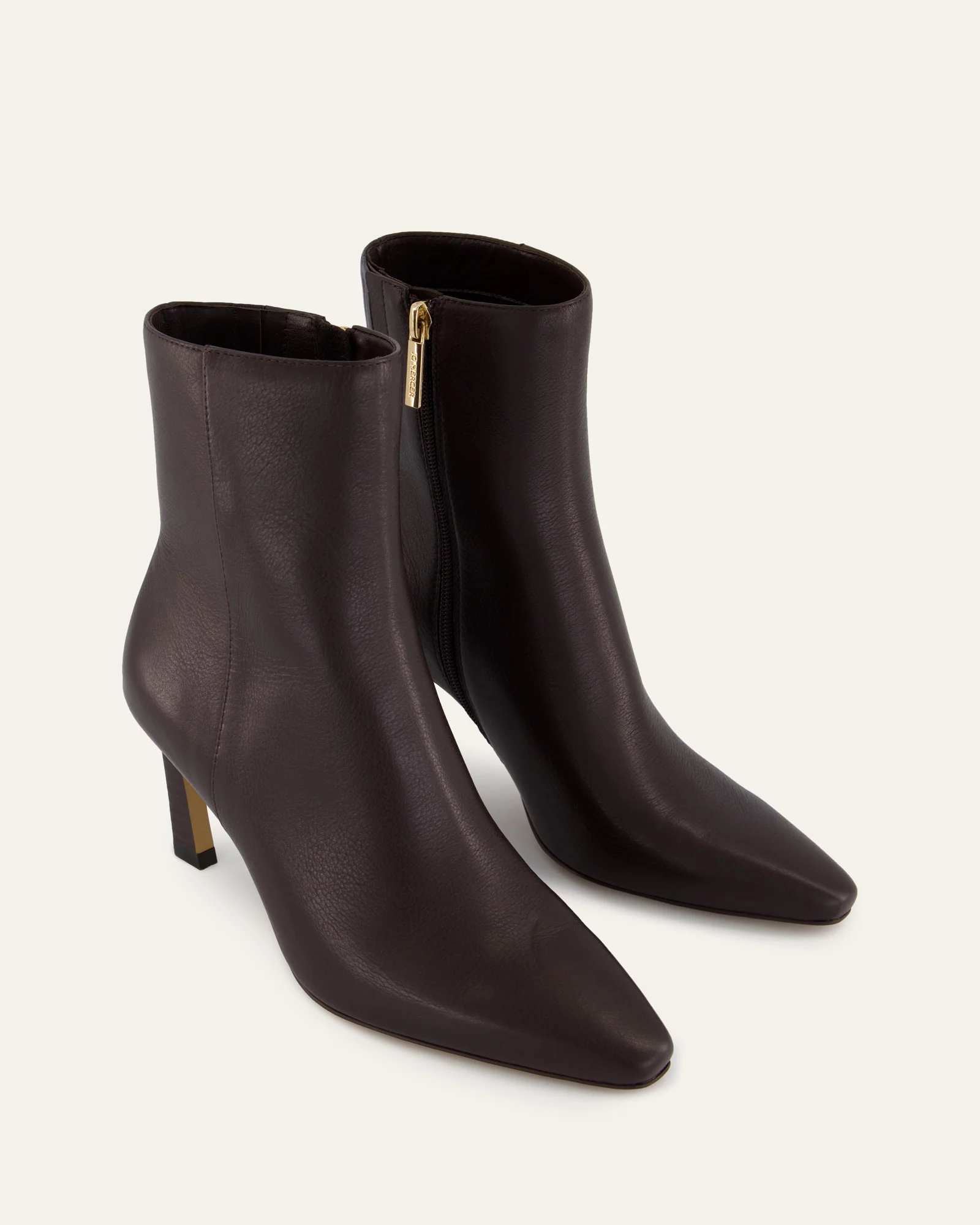 NESSIE MID ANKLE BOOTS BITTER CHOC LEATHER - Image 3