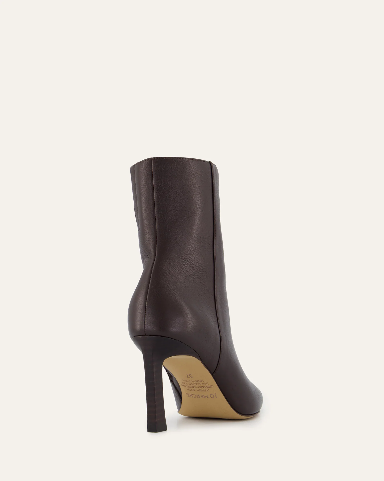 NESSIE MID ANKLE BOOTS BITTER CHOC LEATHER - Image 4