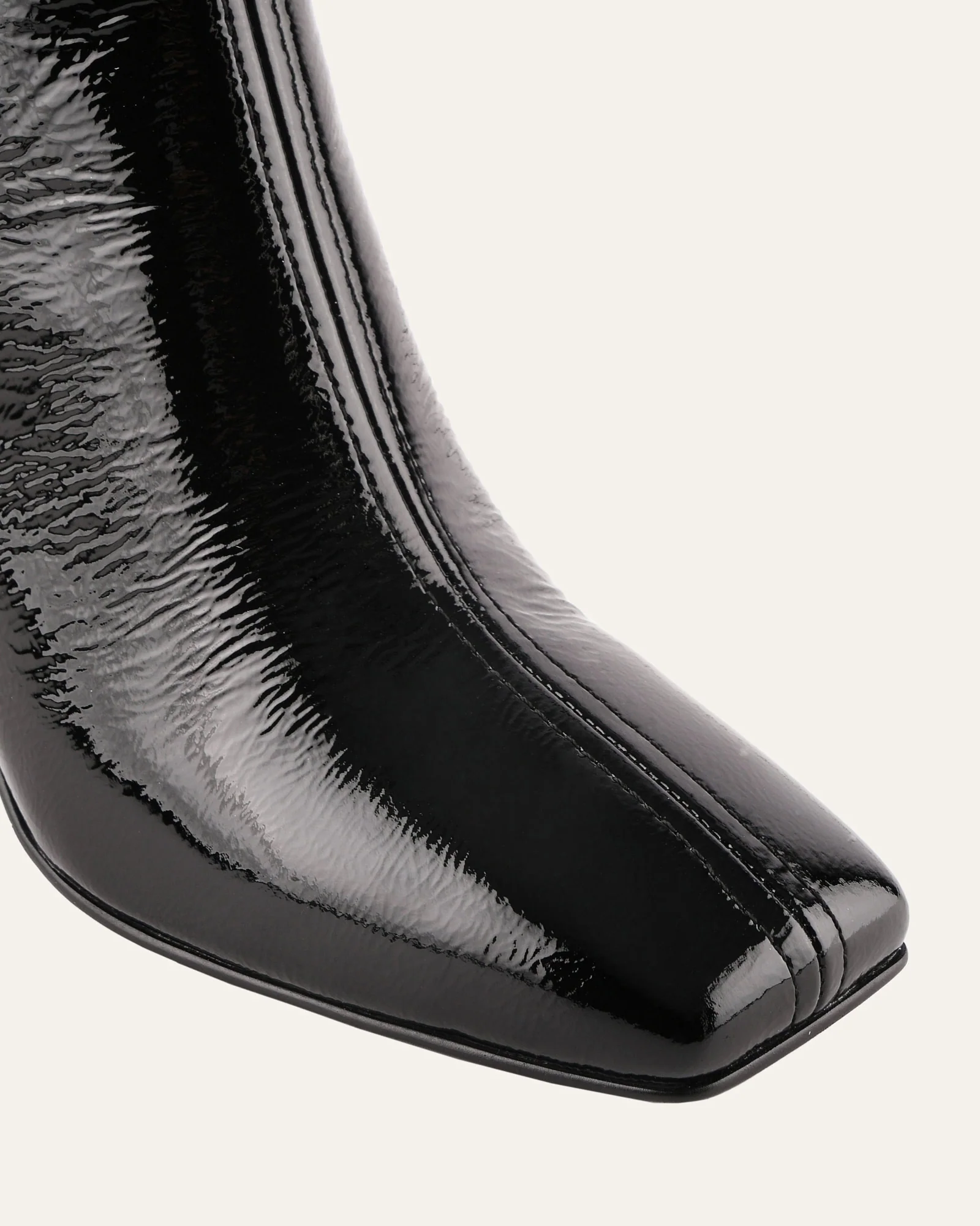 NEVADA MID ANKLE BOOTS BLACK CRINKLE PATENT - Image 3
