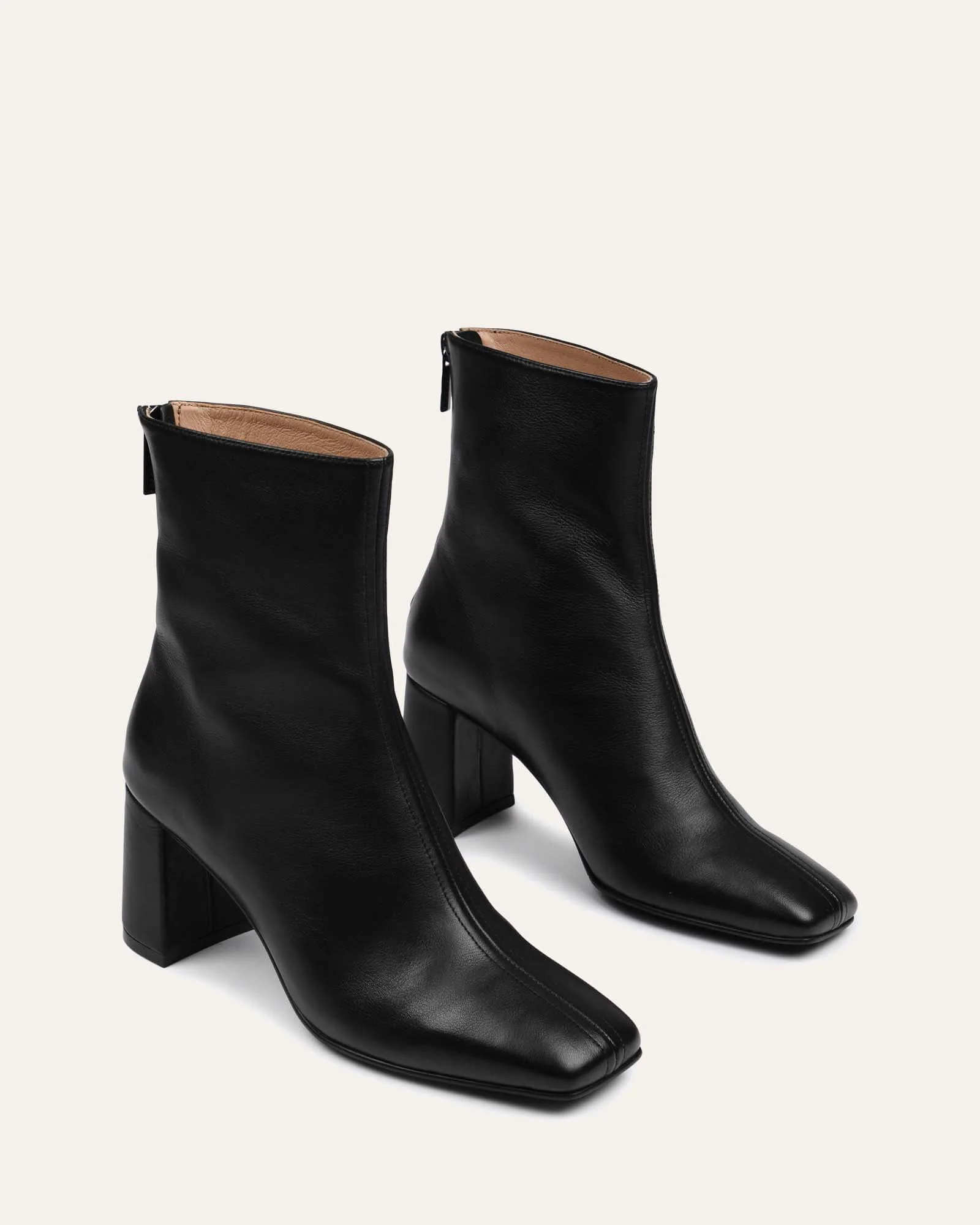 NEVADA MID ANKLE BOOTS BLACK LEATHER - Image 3