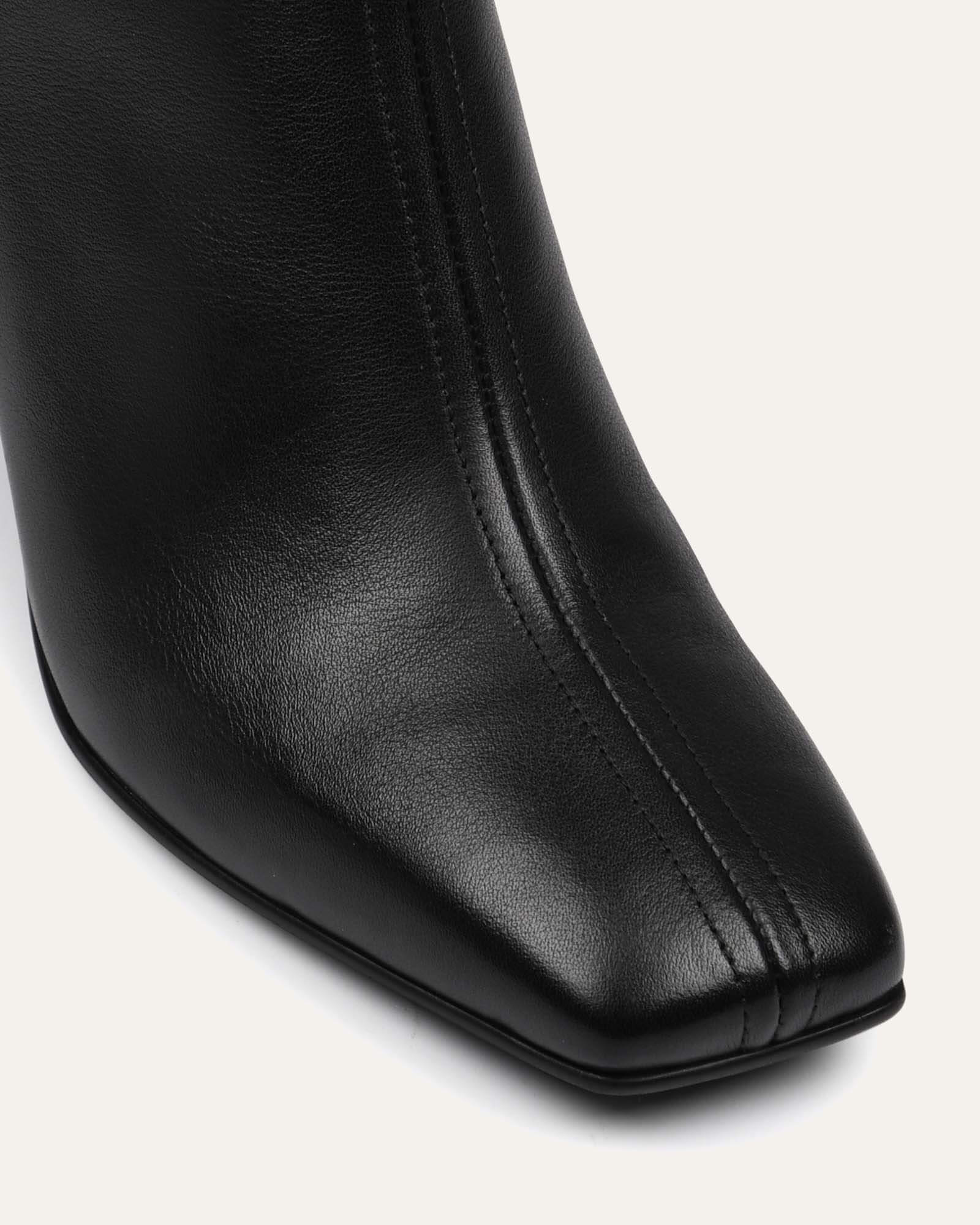 NEVADA MID ANKLE BOOTS BLACK LEATHER - Image 4